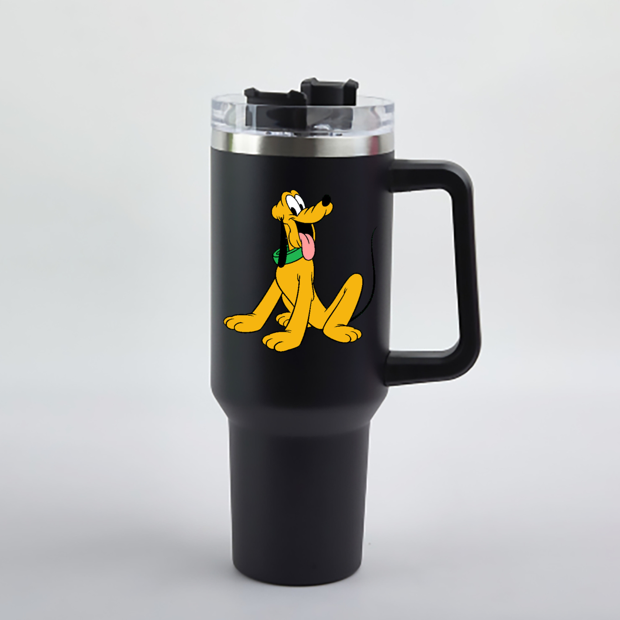 （画像用） ミッキーマウス Mickey Mouse 1200mL車用タンブラー - クリスタルステッカー（プラスチックストロー付き）
