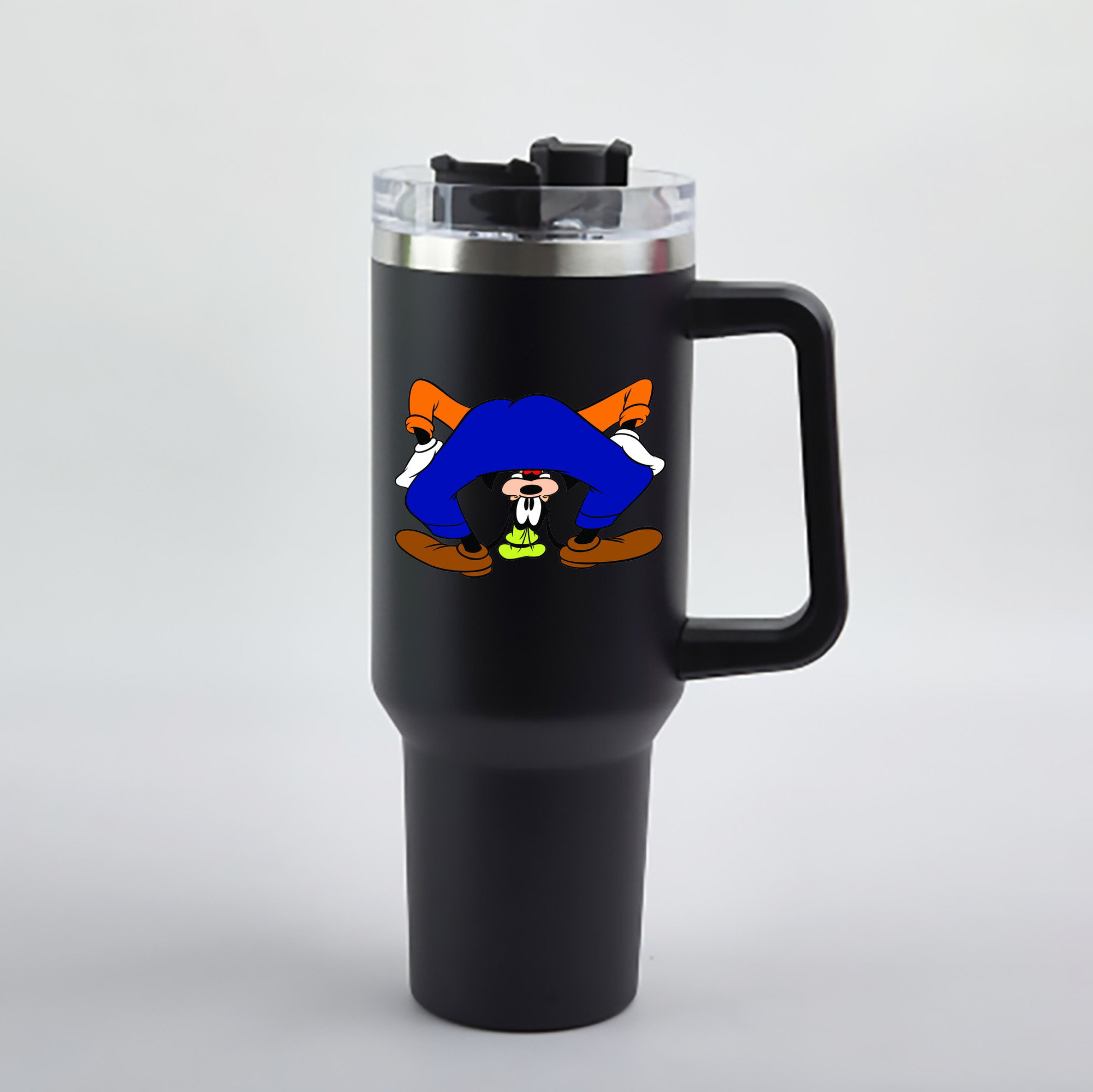 （画像用） ミッキーマウス Mickey Mouse 1200mL車用タンブラー - クリスタルステッカー（プラスチックストロー付き）