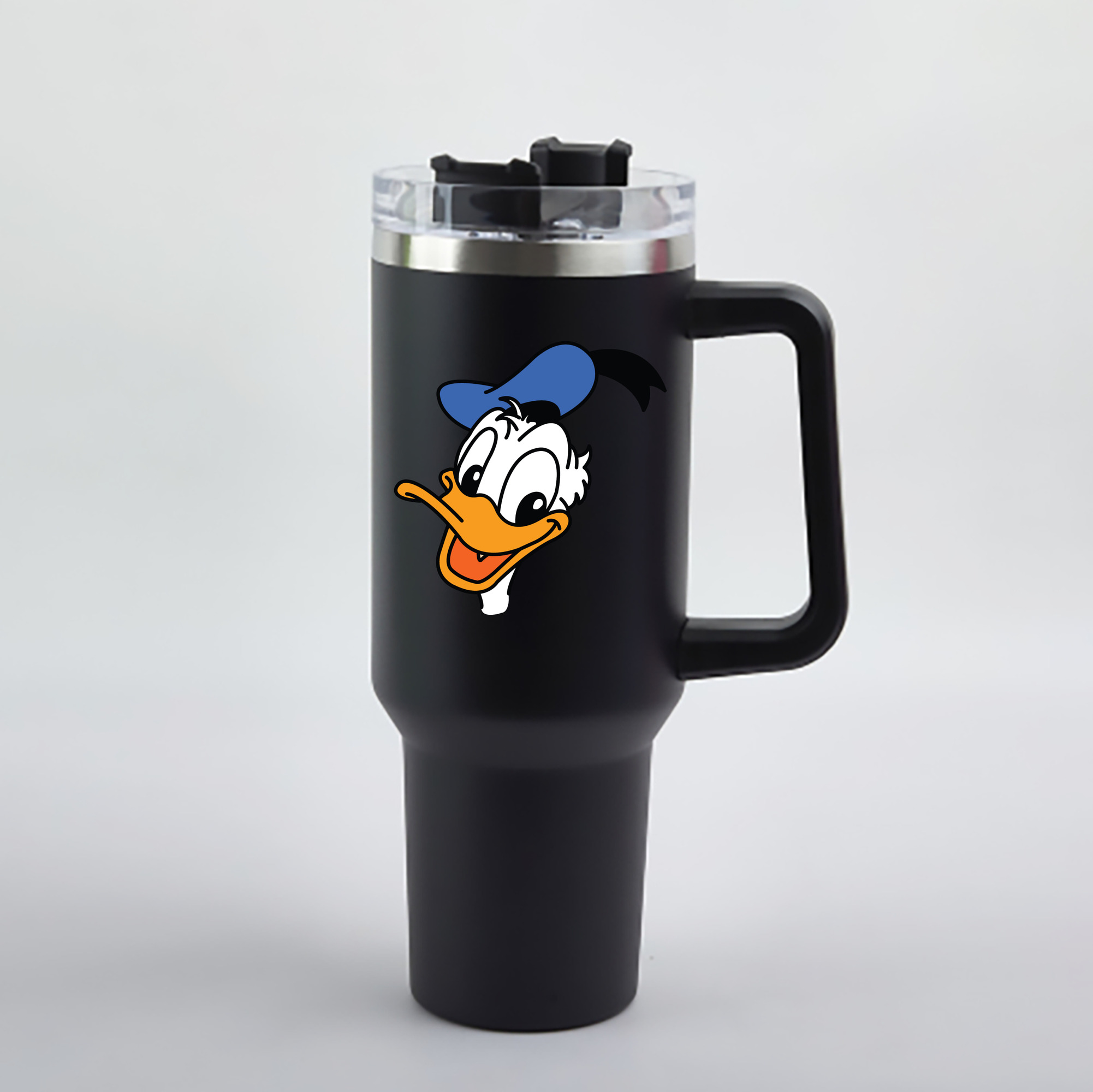 ミッキーマウス Mickey Mouse 1200mL車用タンブラー - クリスタルステッカー（プラスチックストロー付き）