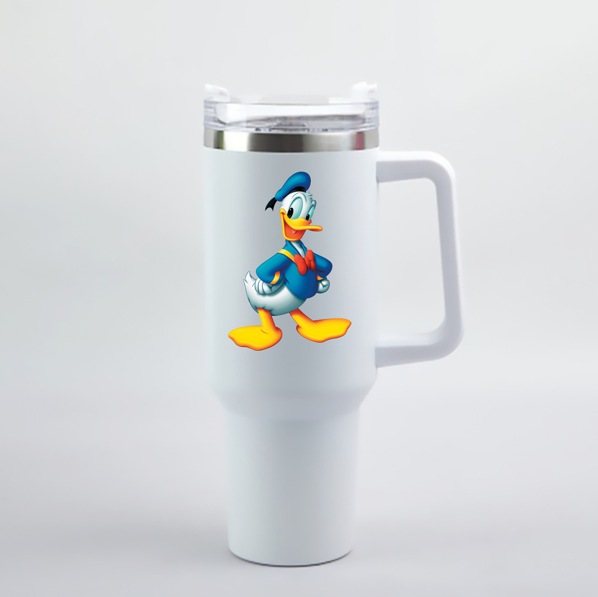 （画像用） ミッキーマウス Mickey Mouse 1200mL車用タンブラー - クリスタルステッカー（プラスチックストロー付き）