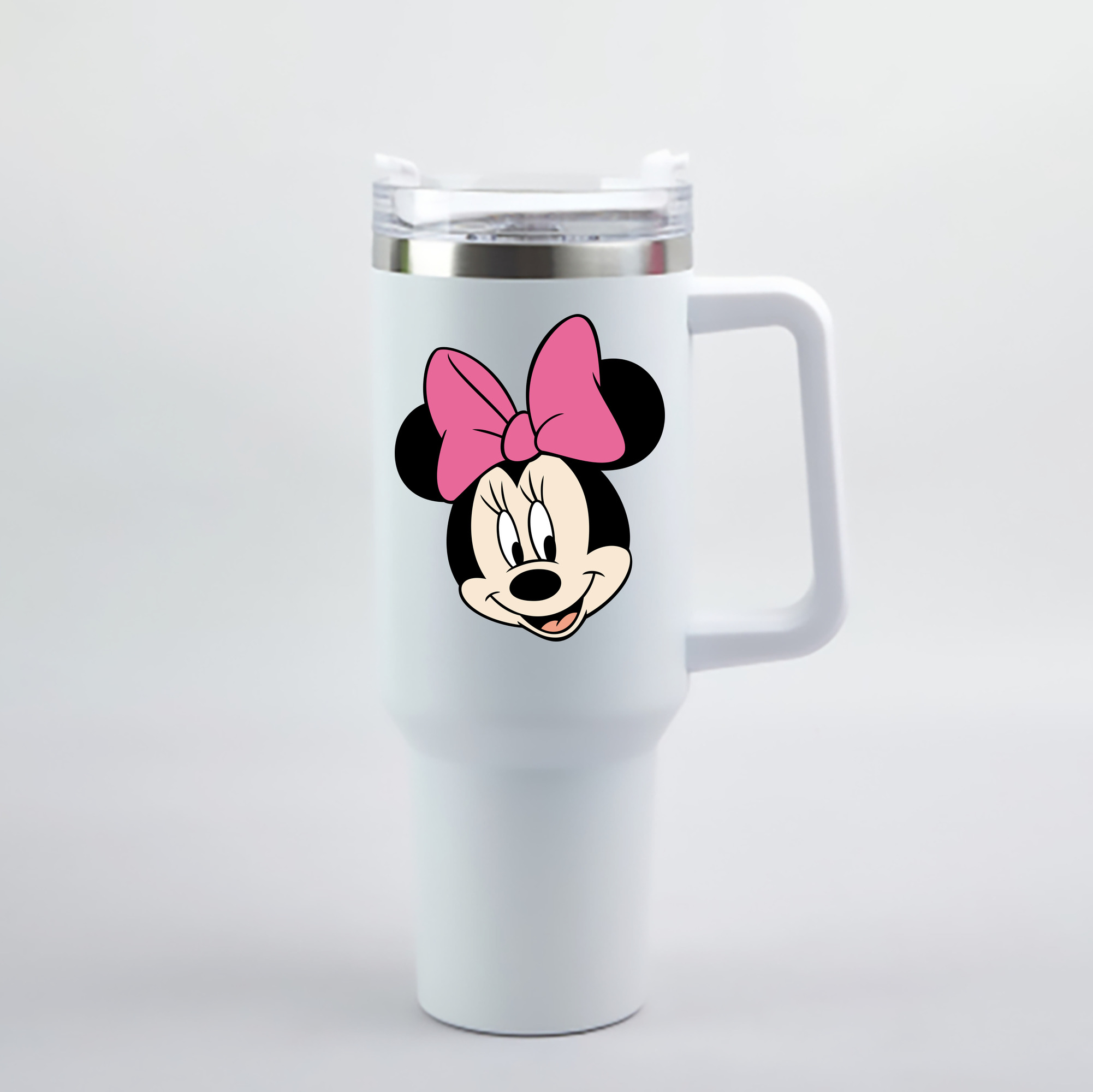 （画像用） ミッキーマウス Mickey Mouse 1200mL車用タンブラー - クリスタルステッカー（プラスチックストロー付き）