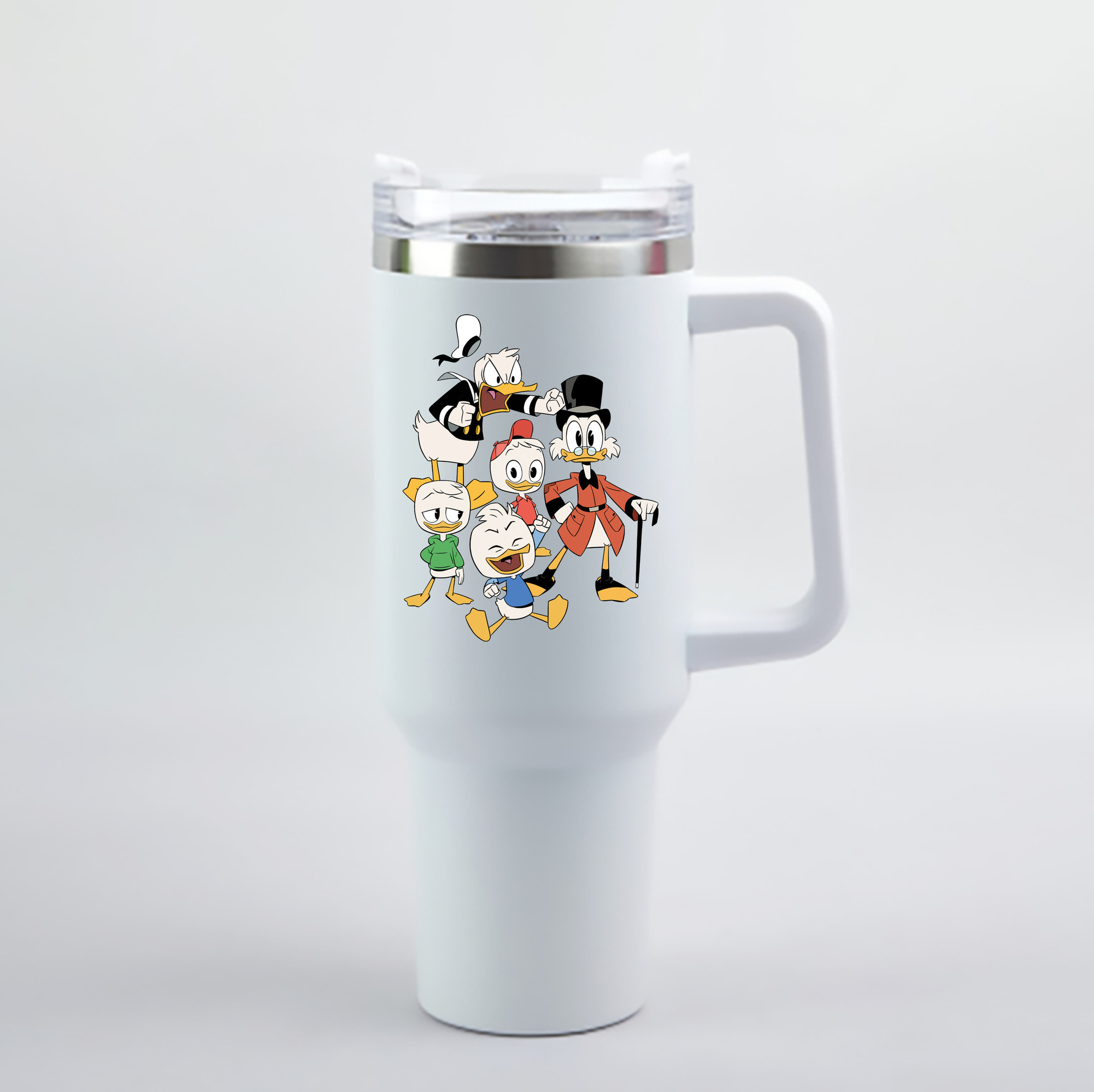 （画像用） ミッキーマウス Mickey Mouse 1200mL車用タンブラー - クリスタルステッカー（プラスチックストロー付き）