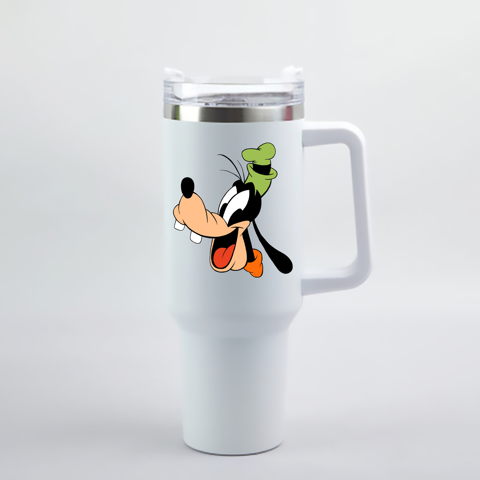 （画像用） ミッキーマウス Mickey Mouse 1200mL車用タンブラー - クリスタルステッカー（プラスチックストロー付き）
