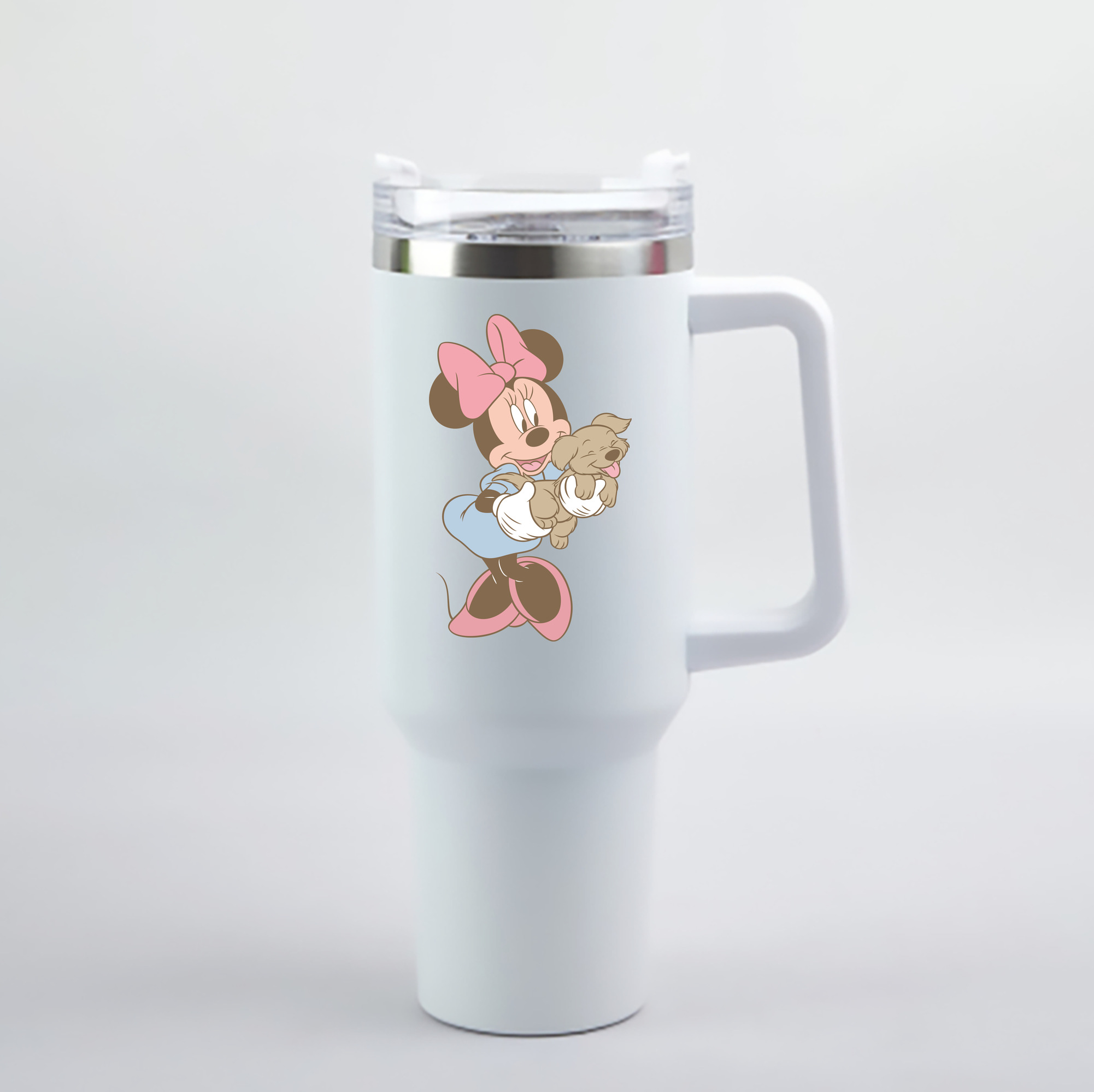 （画像用） ミッキーマウス Mickey Mouse 1200mL車用タンブラー - クリスタルステッカー（プラスチックストロー付き）