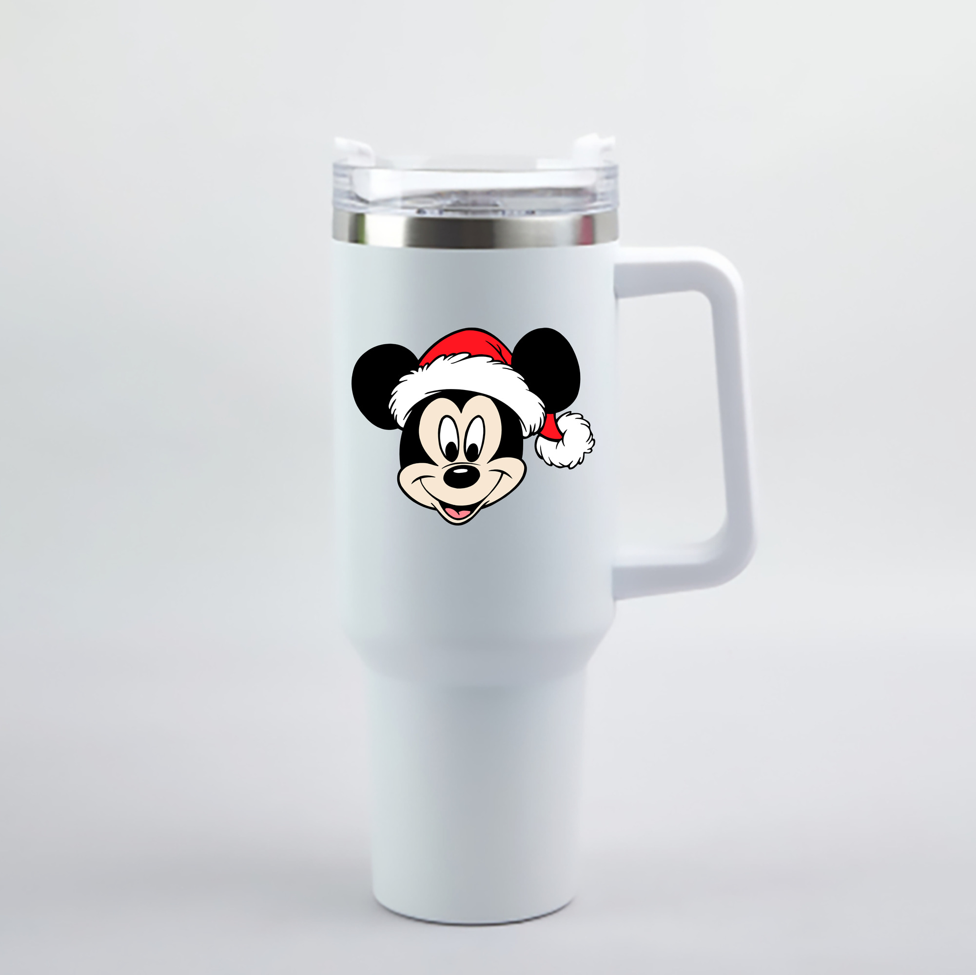 （画像用） ミッキーマウス Mickey Mouse 1200mL車用タンブラー - クリスタルステッカー（プラスチックストロー付き）