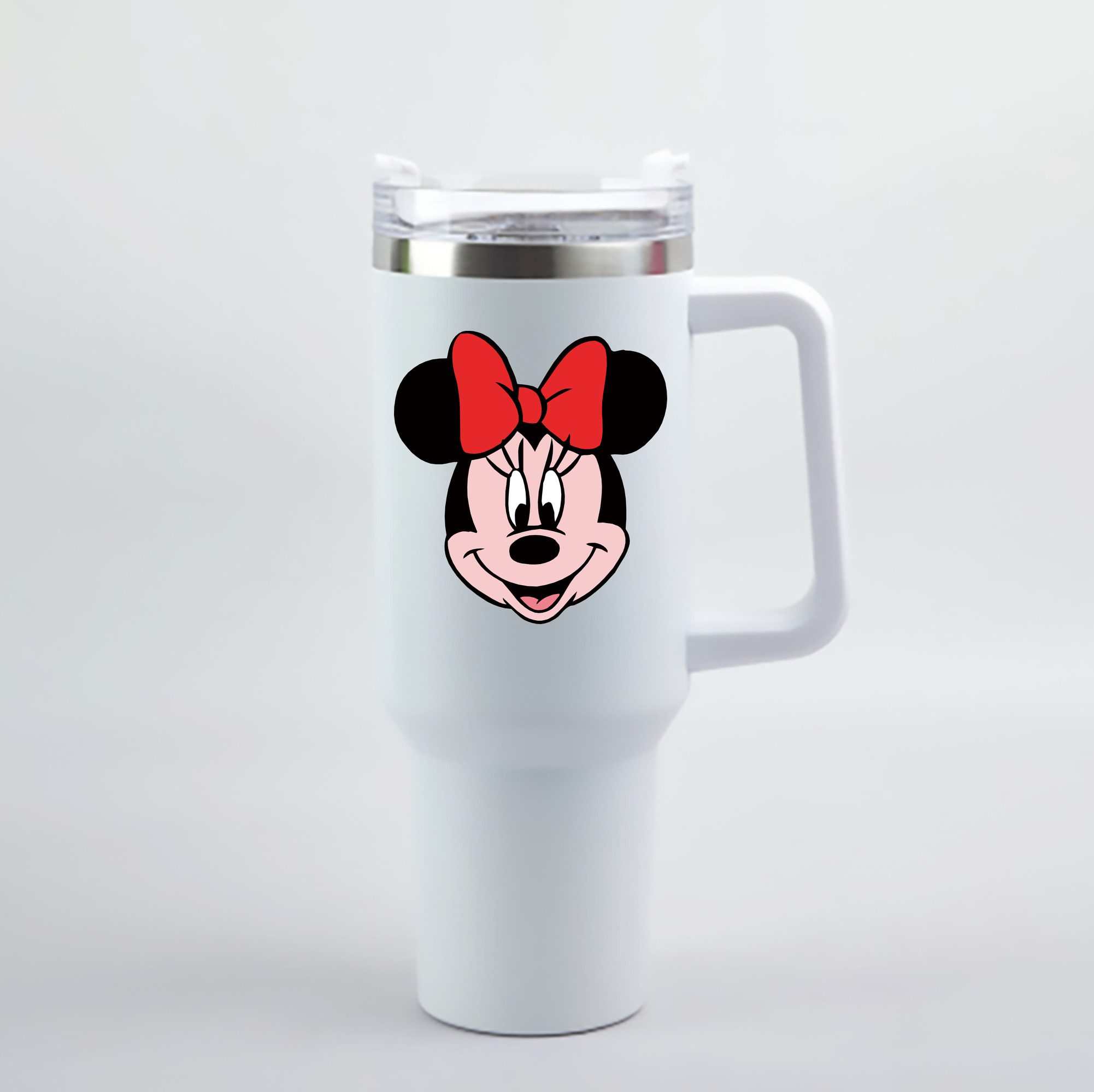 （画像用） ミッキーマウス Mickey Mouse 1200mL車用タンブラー - クリスタルステッカー（プラスチックストロー付き）