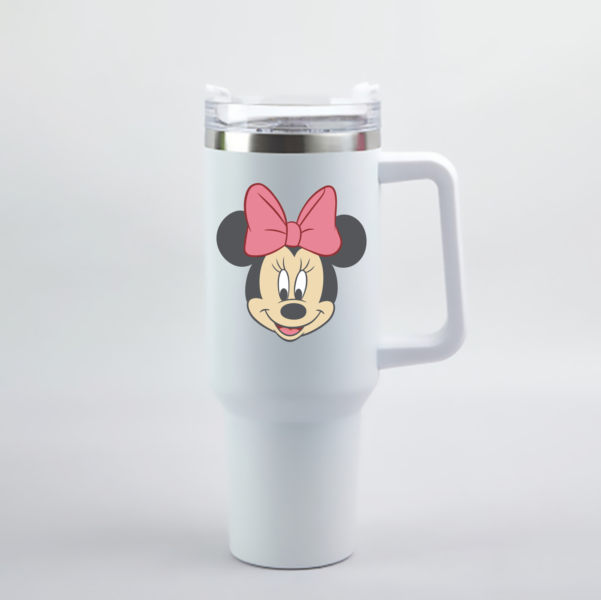 （画像用） ミッキーマウス Mickey Mouse 1200mL車用タンブラー - クリスタルステッカー（プラスチックストロー付き）