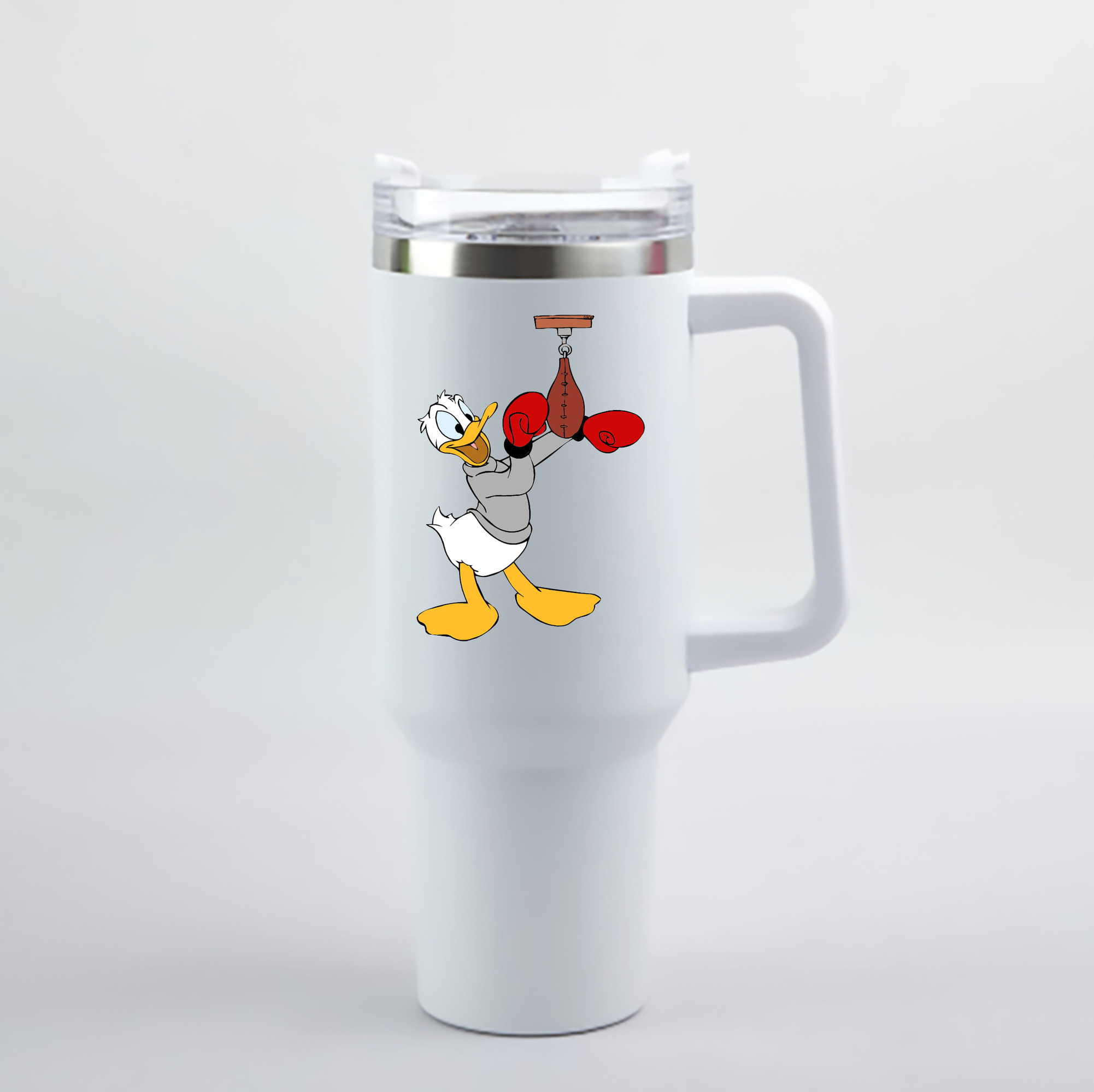 （画像用） ミッキーマウス Mickey Mouse 1200mL車用タンブラー - クリスタルステッカー（プラスチックストロー付き）