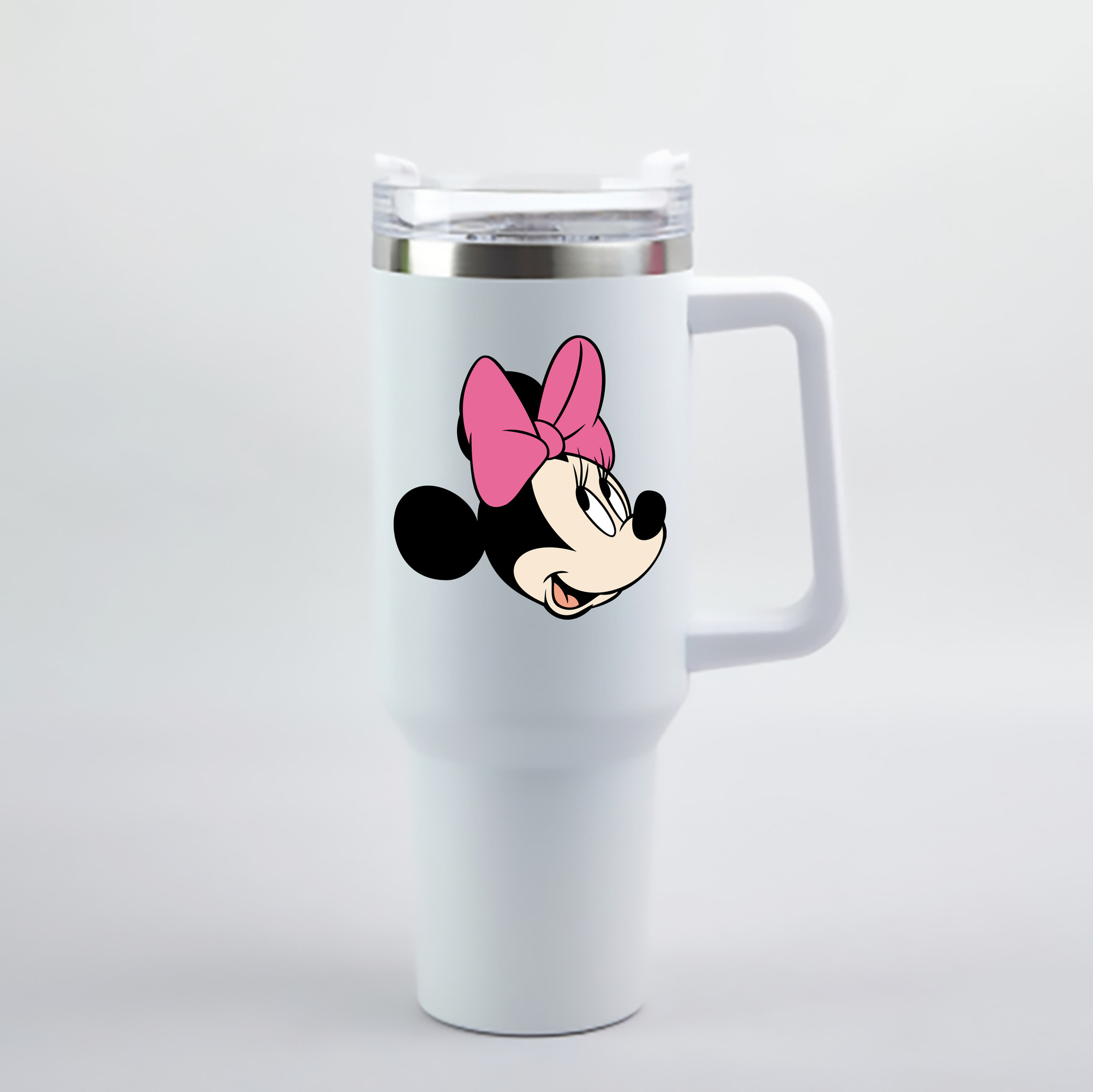 （画像用） ミッキーマウス Mickey Mouse 1200mL車用タンブラー - クリスタルステッカー（プラスチックストロー付き）