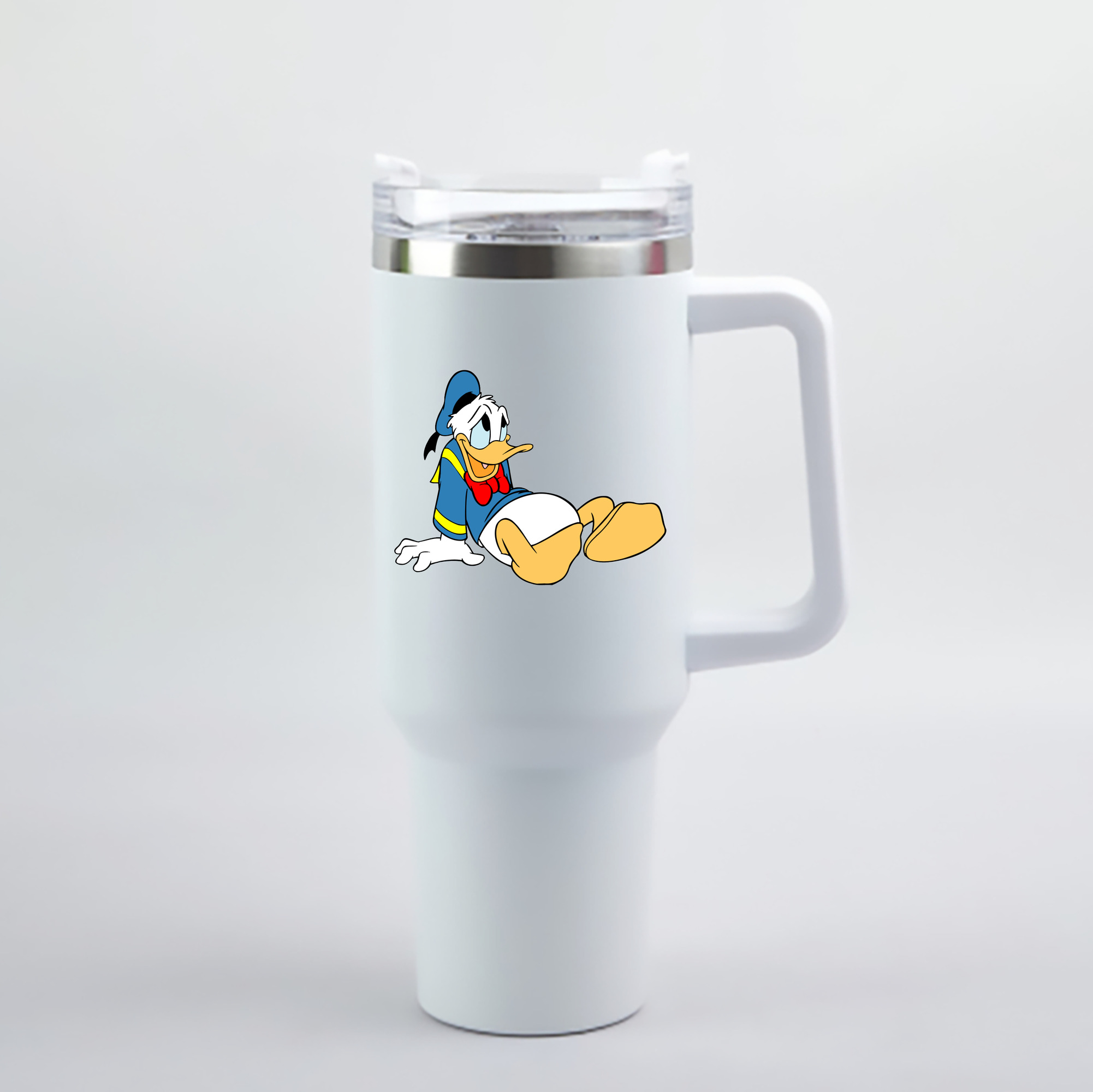 （画像用） ミッキーマウス Mickey Mouse 1200mL車用タンブラー - クリスタルステッカー（プラスチックストロー付き）