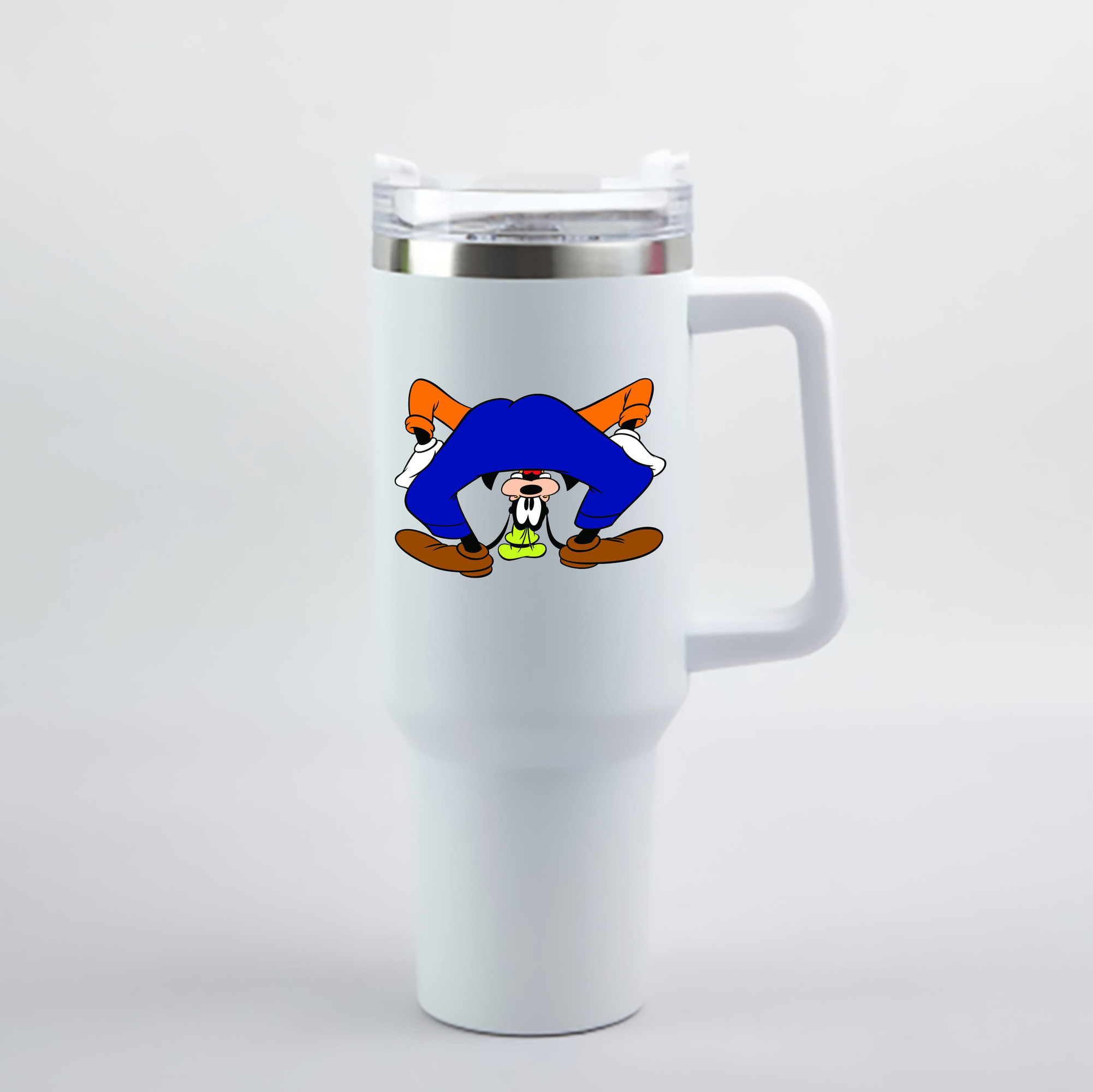 （画像用） ミッキーマウス Mickey Mouse 1200mL車用タンブラー - クリスタルステッカー（プラスチックストロー付き）