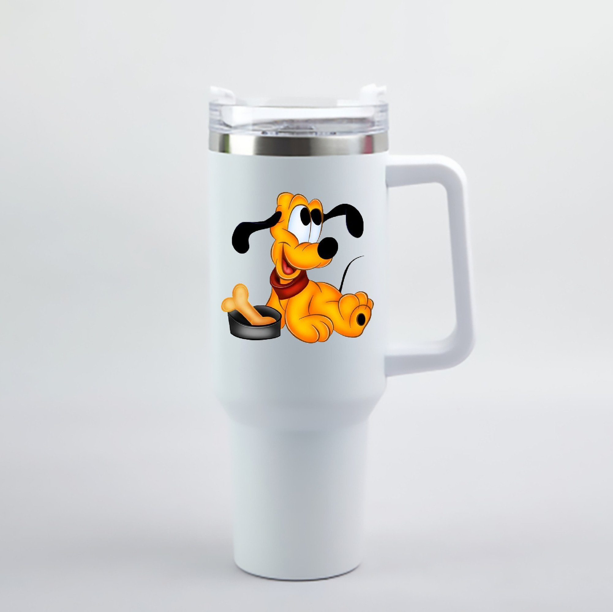 （画像用） ミッキーマウス Mickey Mouse 1200mL車用タンブラー - クリスタルステッカー（プラスチックストロー付き）