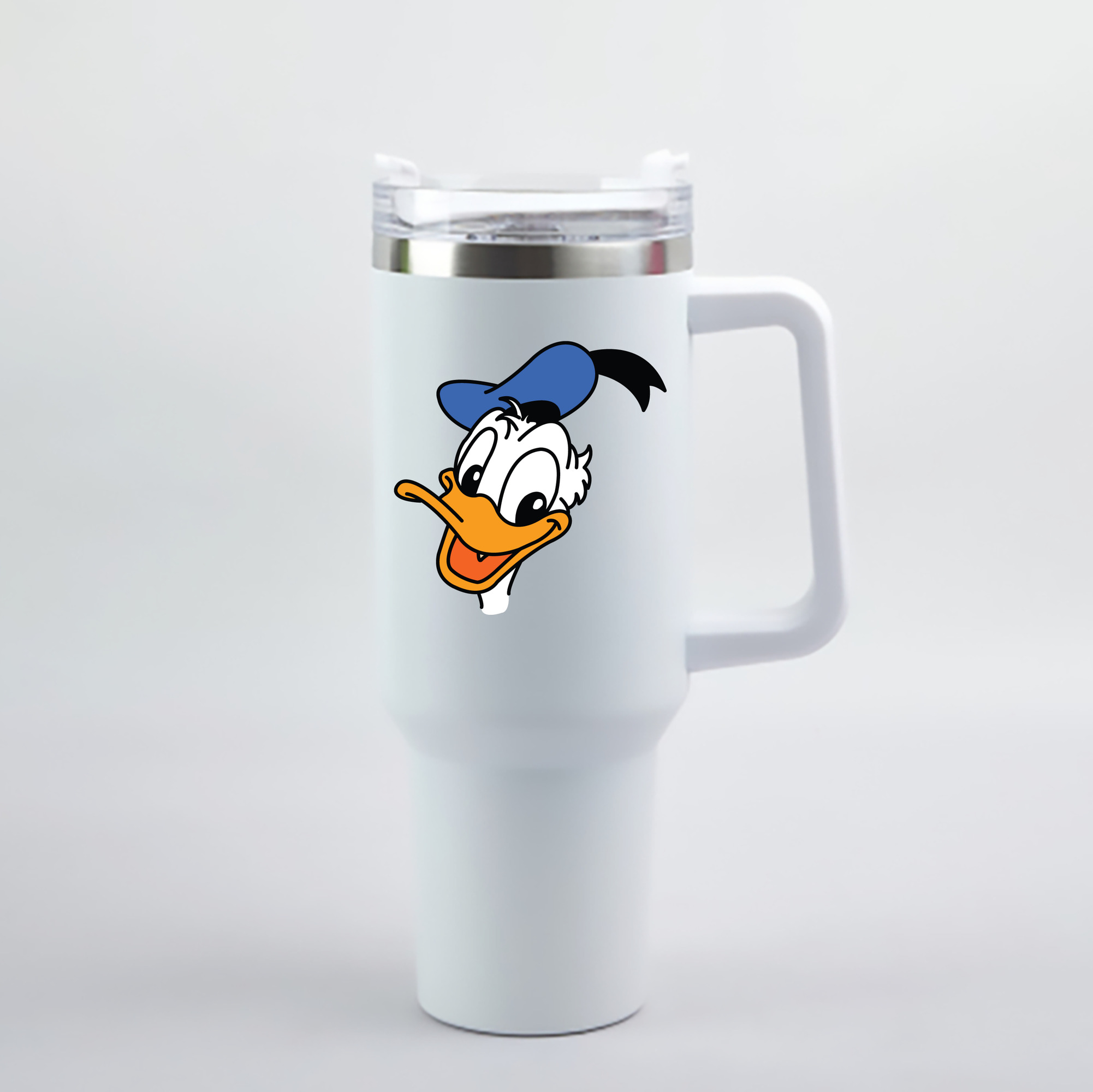 （画像用） ミッキーマウス Mickey Mouse 1200mL車用タンブラー - クリスタルステッカー（プラスチックストロー付き）