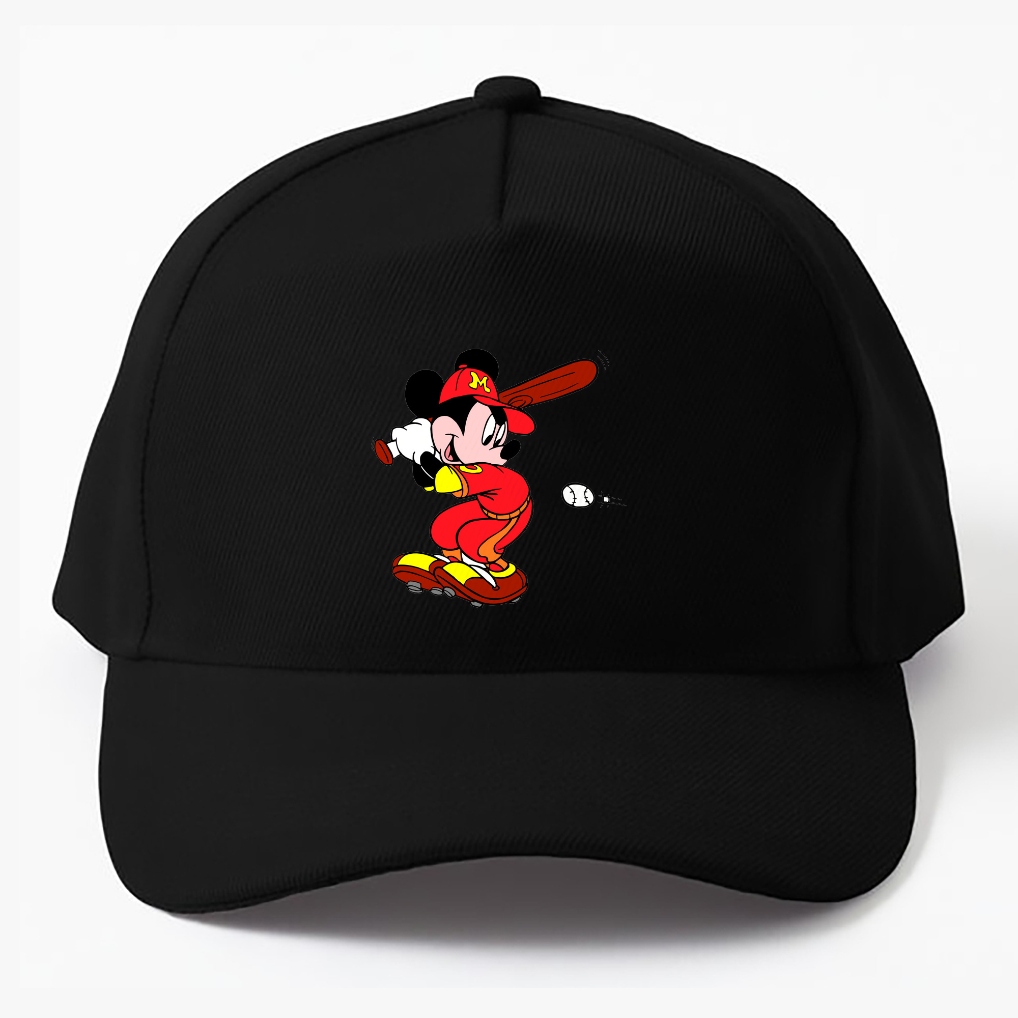 （画像用） ミッキーマウス Mickey Mouse ベースボールキャップ 綿100％ 男女兼用 帽子 スポーツ