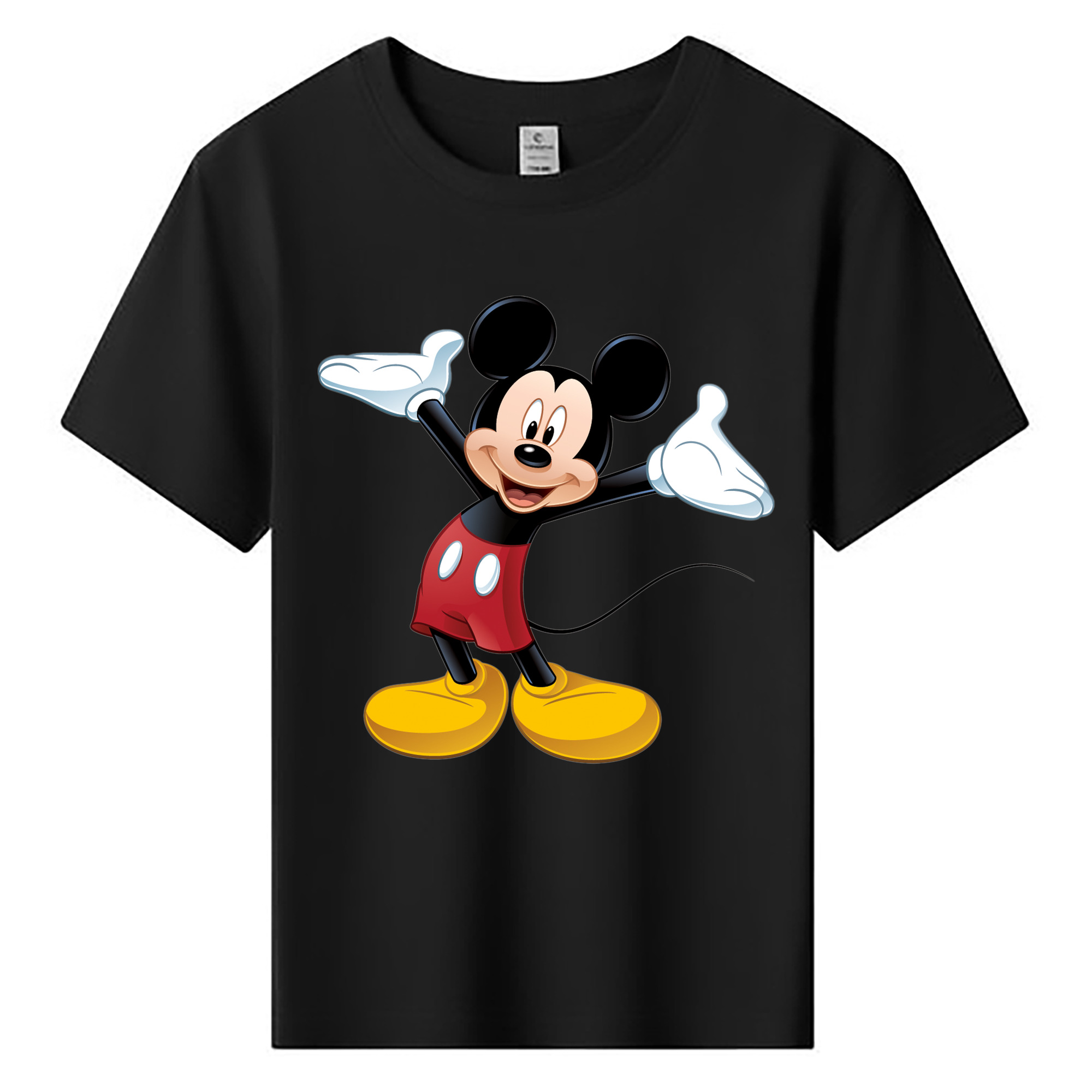 （画像用） ミッキーマウス Mickey Mouse 綿100％キッズTシャツ（フロントプリント）