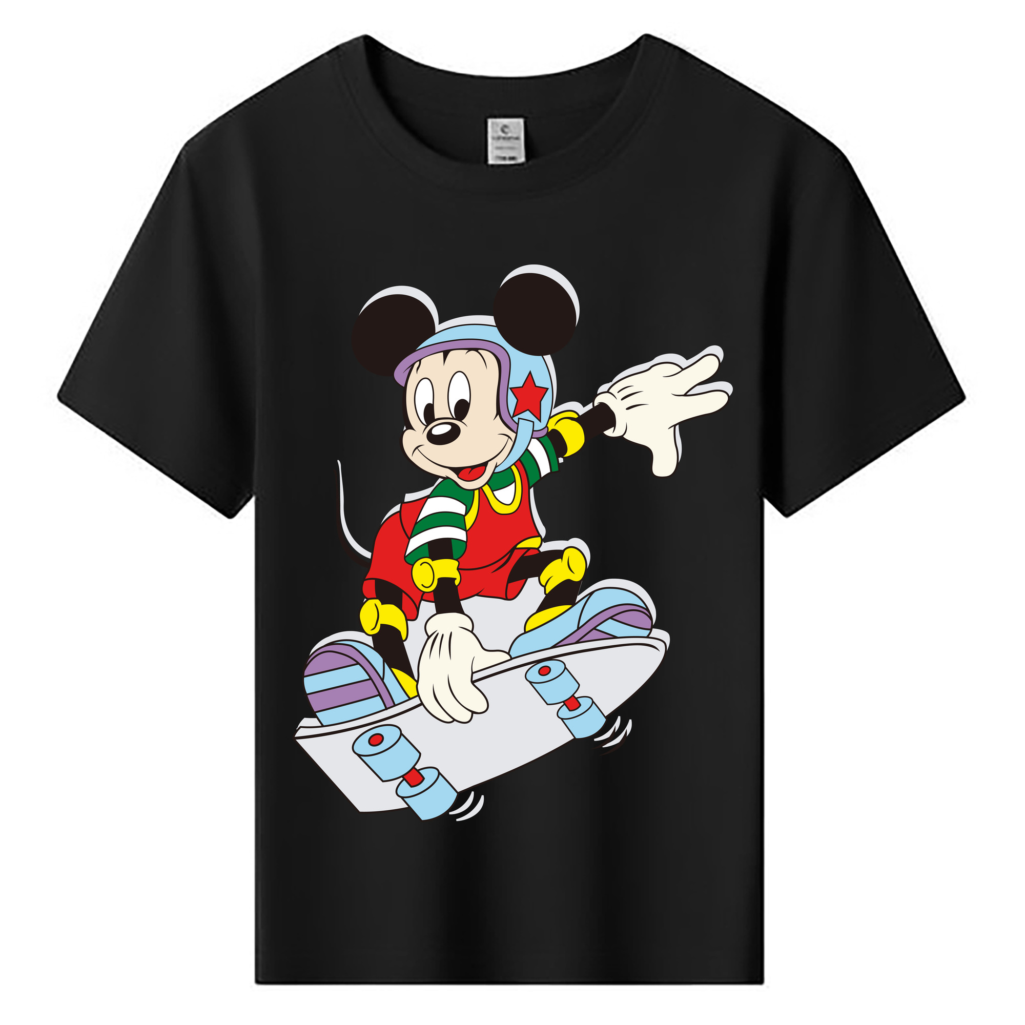 ミッキーマウス Mickey Mouse 綿100％キッズTシャツ（フロントプリント）
