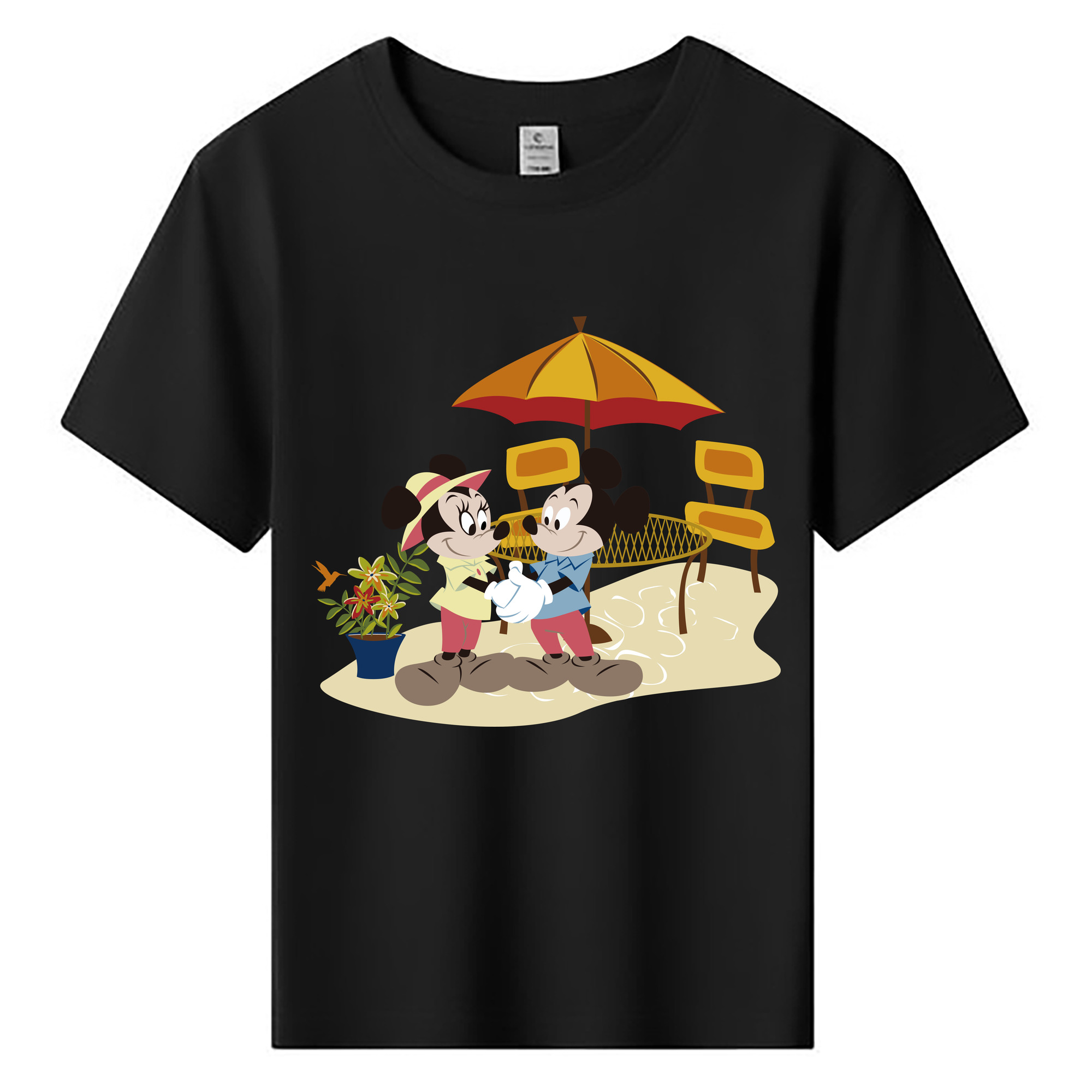 ミッキーマウス Mickey Mouse 綿100％キッズTシャツ（フロントプリント）