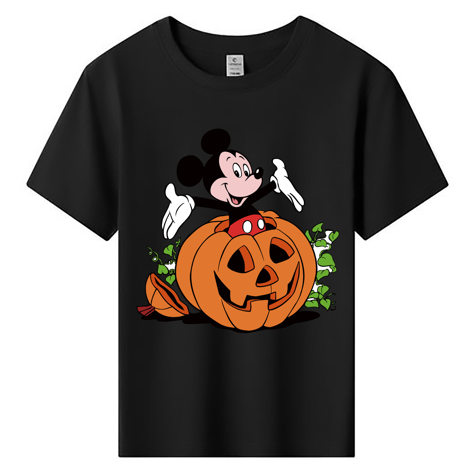 ミッキーマウス Mickey Mouse 綿100％キッズTシャツ（フロントプリント）