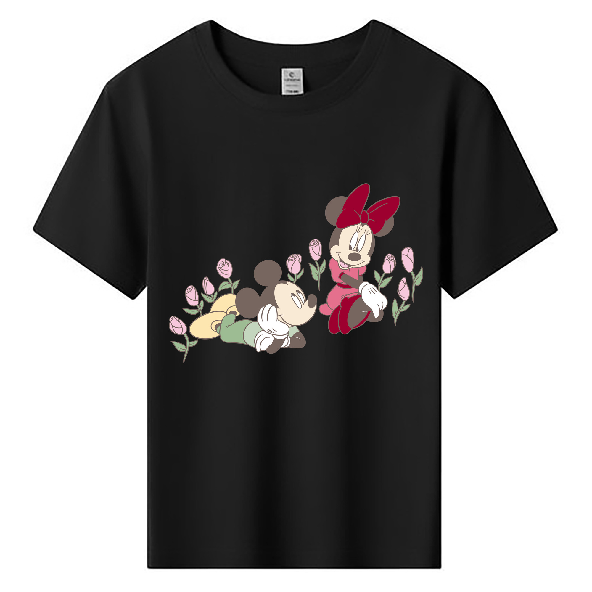 ミッキーマウス Mickey Mouse 綿100％キッズTシャツ（フロントプリント）