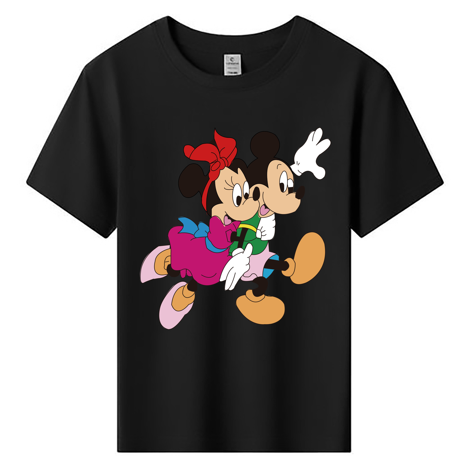 ミッキーマウス Mickey Mouse 綿100％キッズTシャツ（フロントプリント）