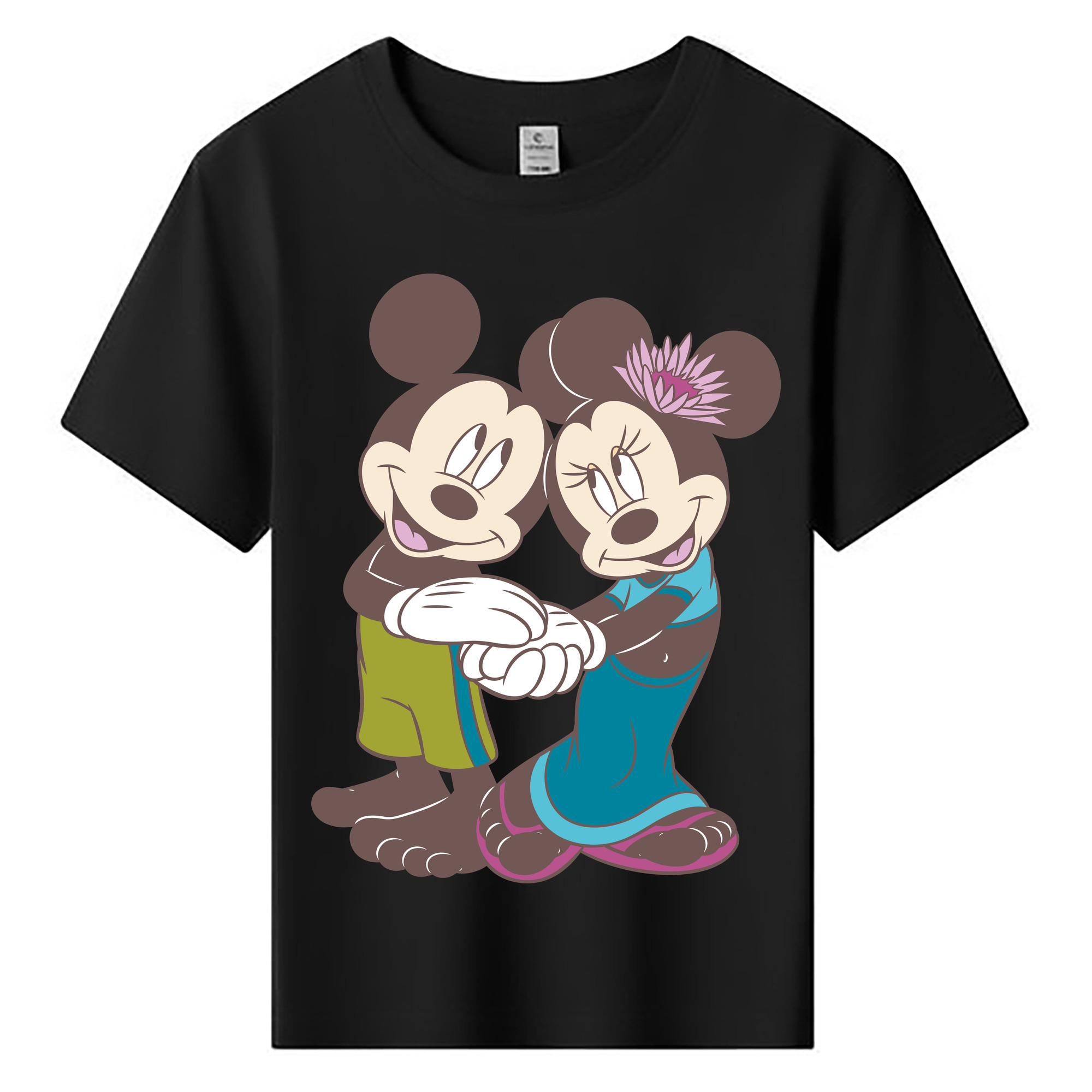 ミッキーマウス Mickey Mouse 綿100％キッズTシャツ（フロントプリント）