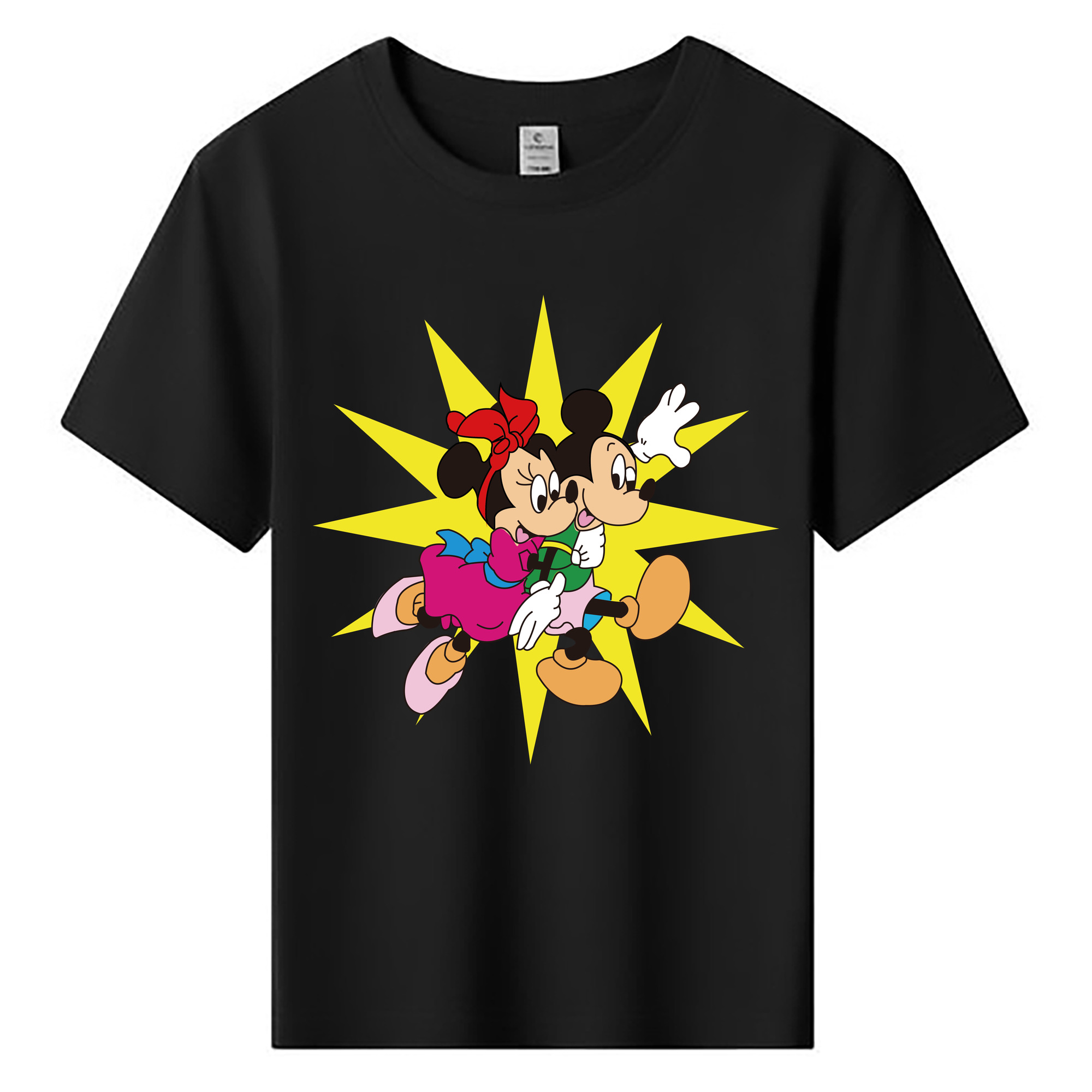 ミッキーマウス Mickey Mouse 綿100％キッズTシャツ（フロントプリント）