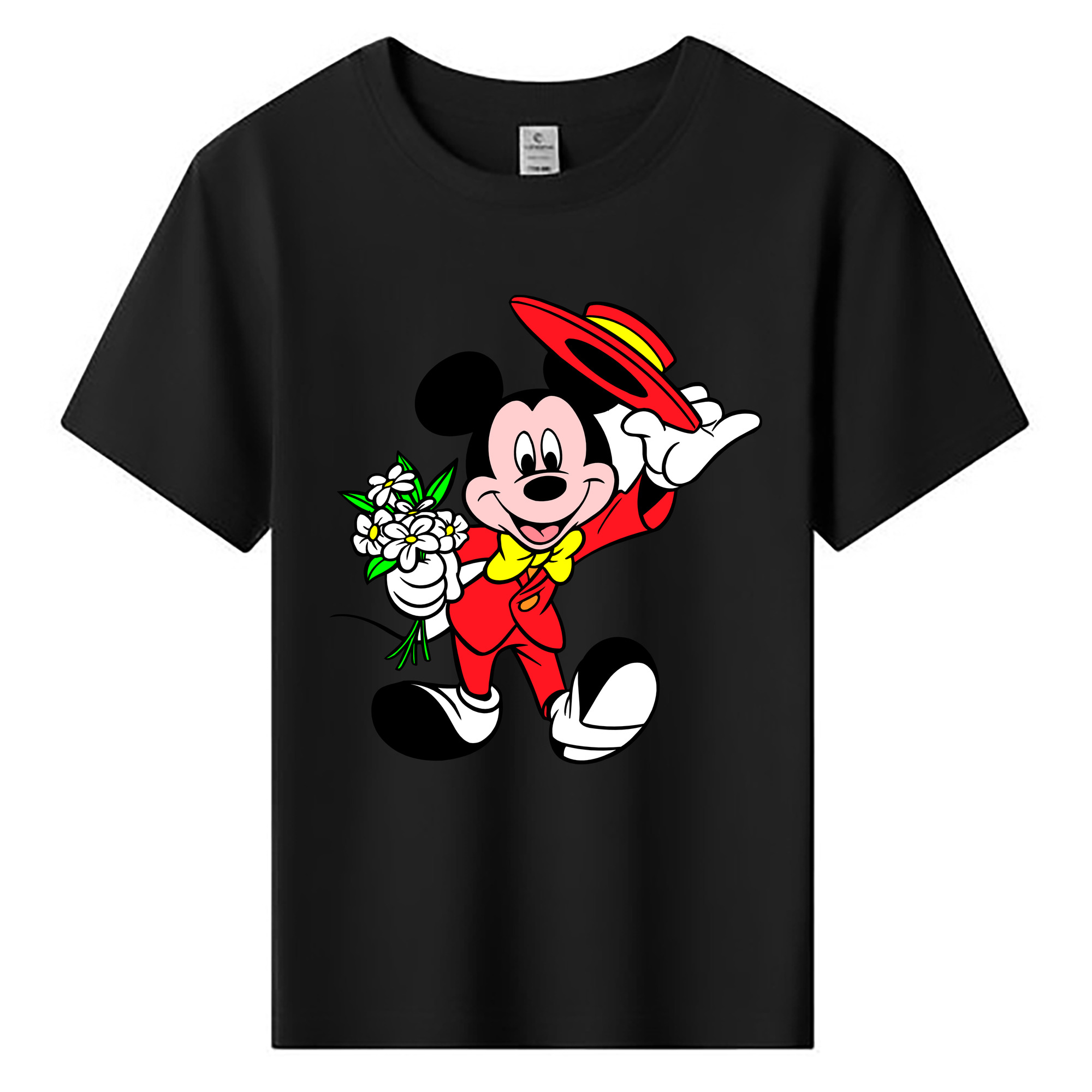 ミッキーマウス Mickey Mouse 綿100％キッズTシャツ（フロントプリント）