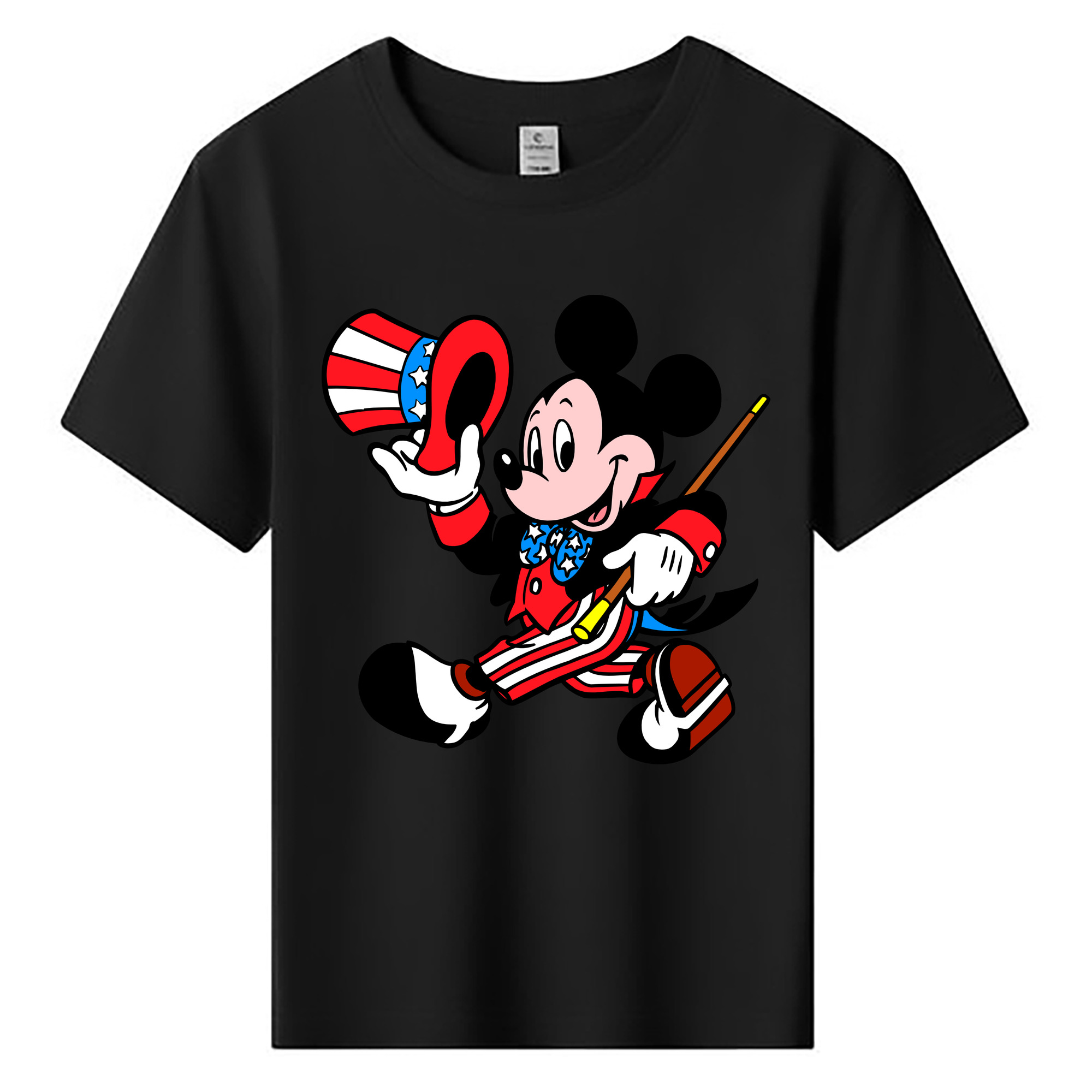 （画像用） ミッキーマウス Mickey Mouse 綿100％キッズTシャツ（フロントプリント）