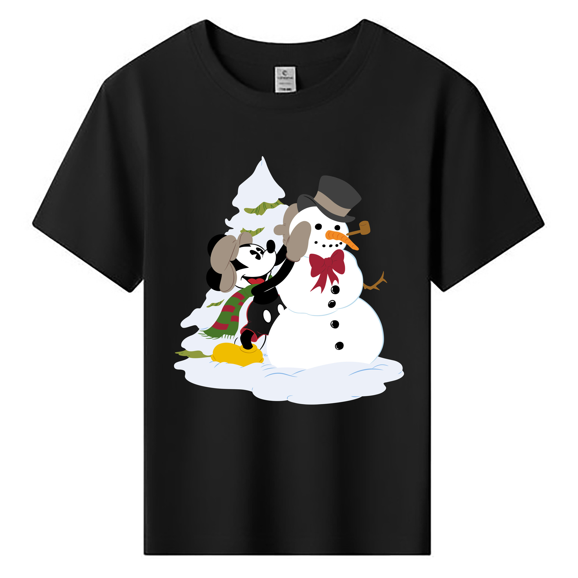 ミッキーマウス Mickey Mouse 綿100％キッズTシャツ（フロントプリント）
