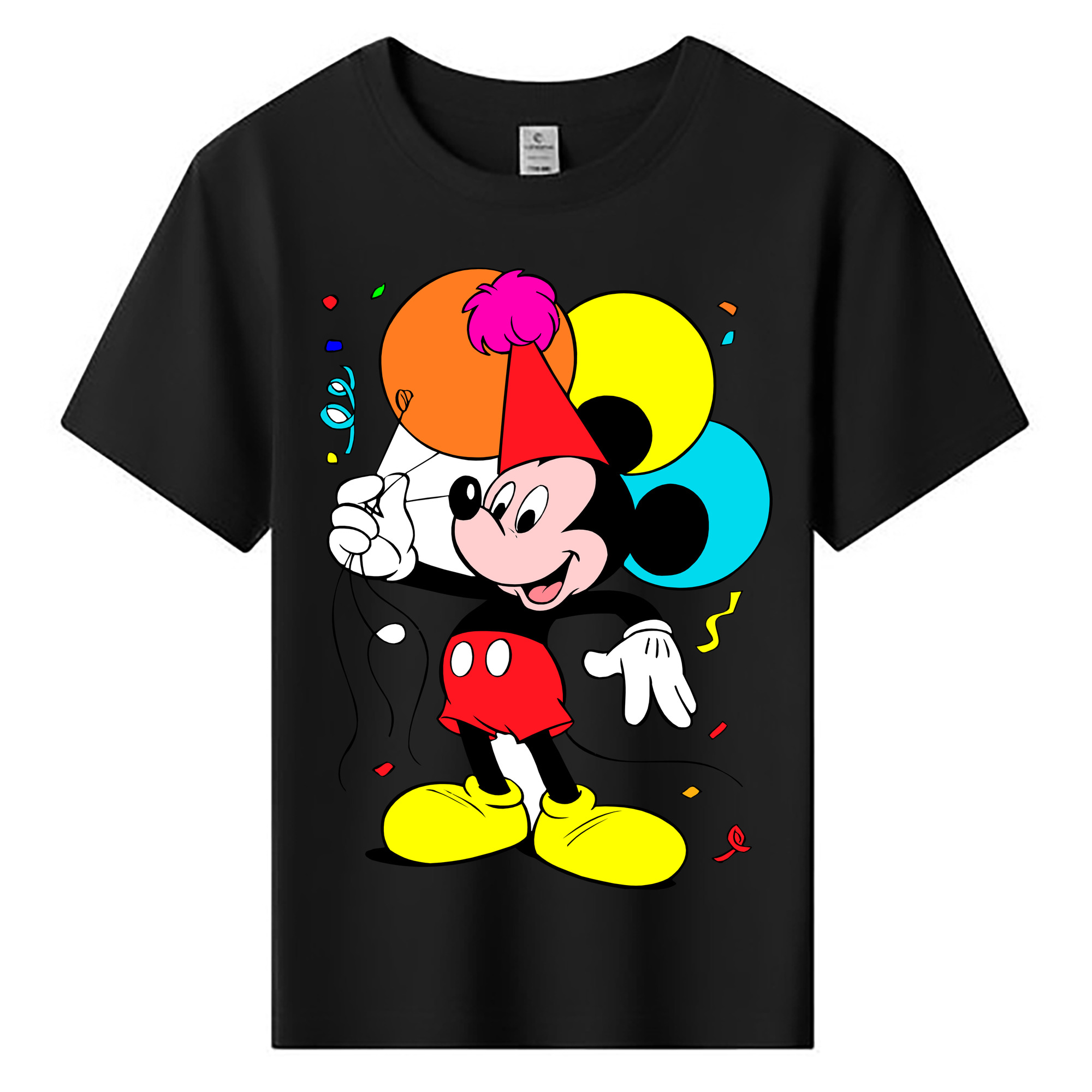 ミッキーマウス Mickey Mouse 綿100％キッズTシャツ（フロントプリント）