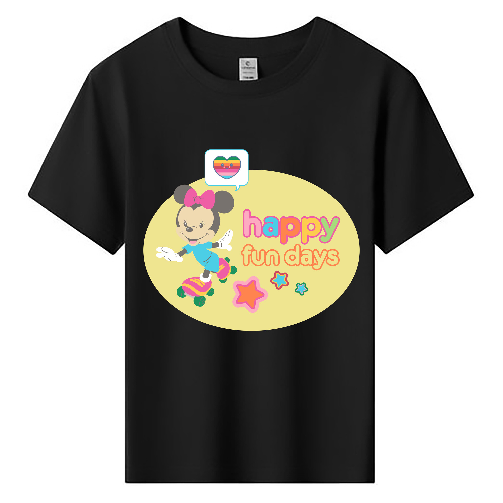 ミッキーマウス Mickey Mouse 綿100％キッズTシャツ（フロントプリント）