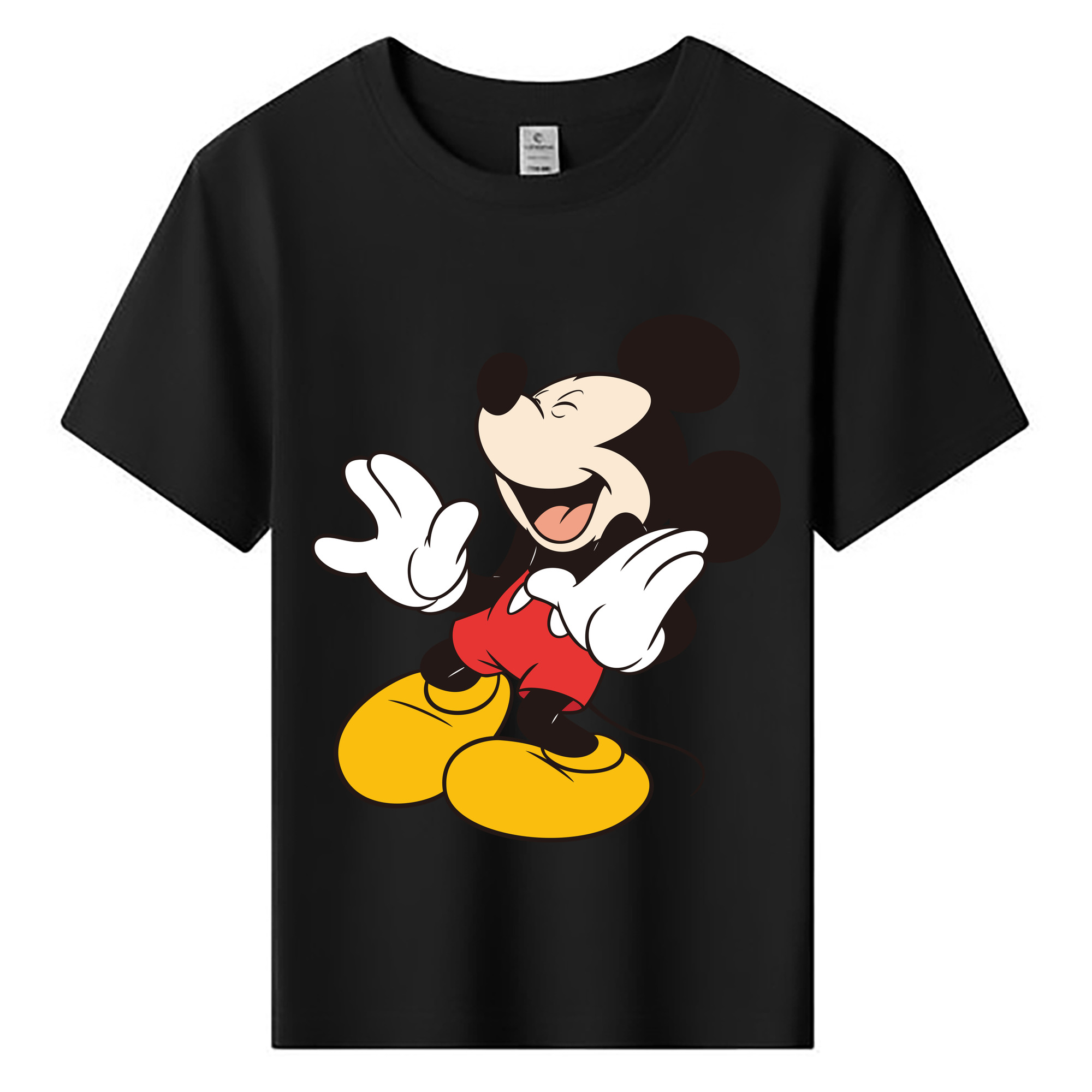ミッキーマウス Mickey Mouse 綿100％キッズTシャツ（フロントプリント）