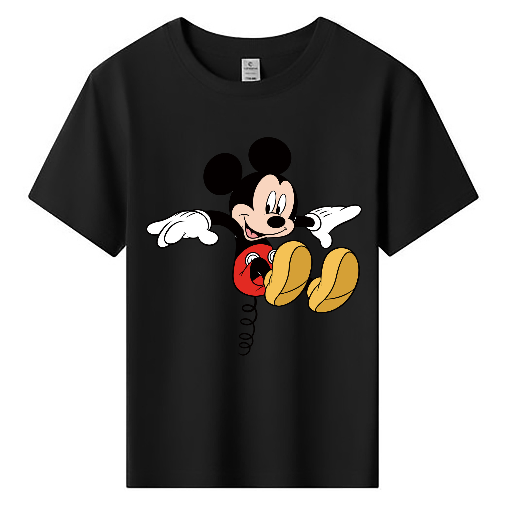 ミッキーマウス Mickey Mouse 綿100％キッズTシャツ（フロントプリント）