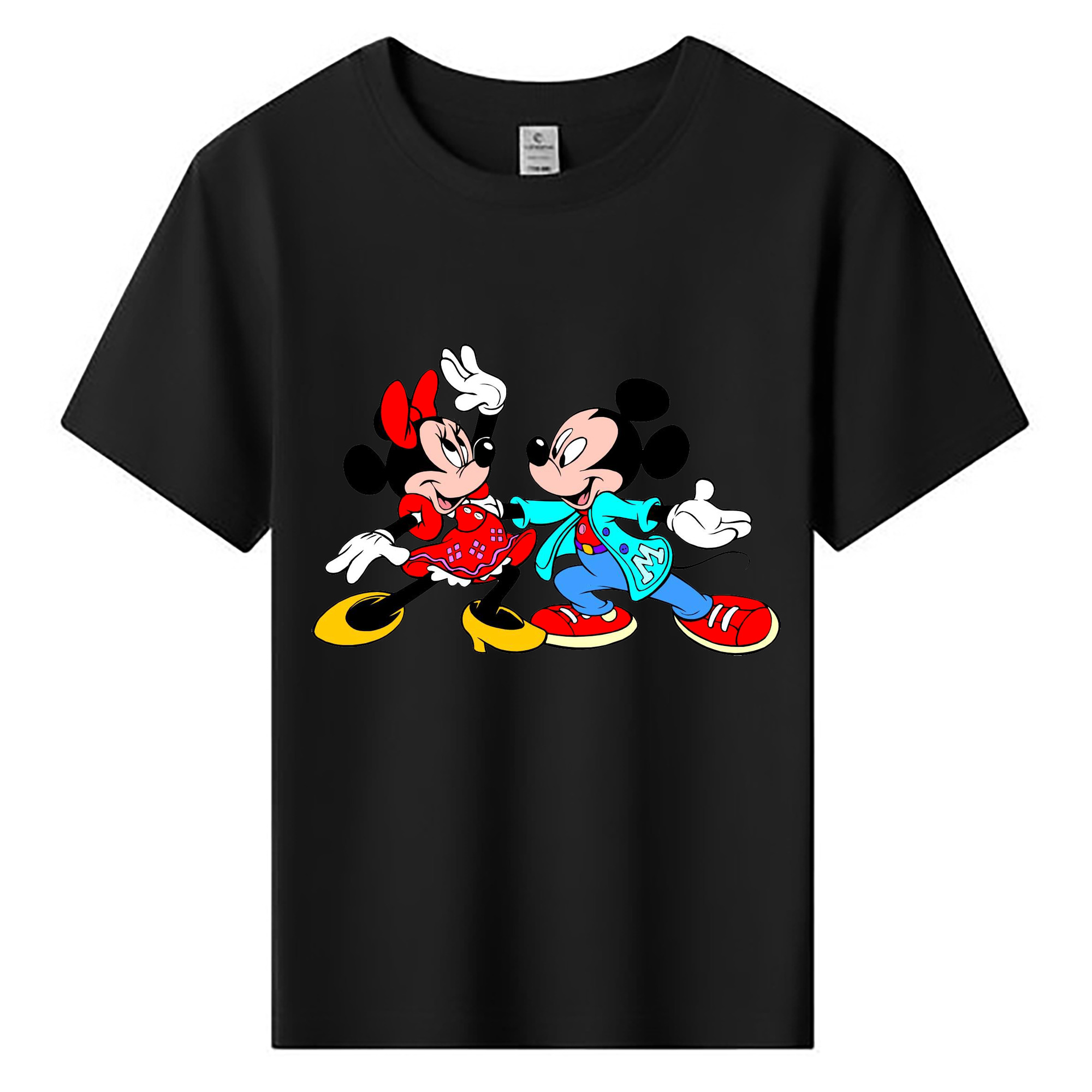 ミッキーマウス Mickey Mouse 綿100％キッズTシャツ（フロントプリント）