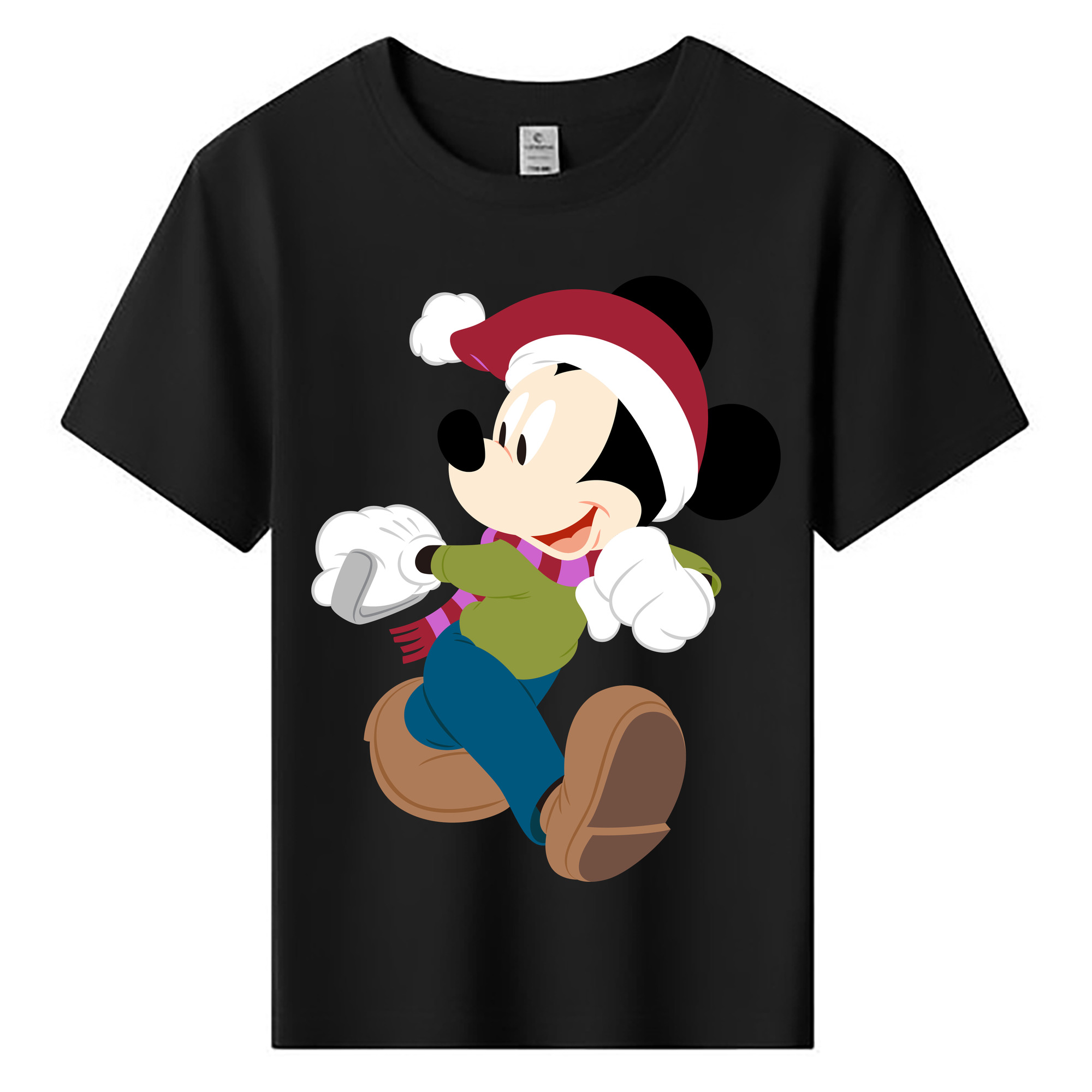 ミッキーマウス Mickey Mouse 綿100％キッズTシャツ（フロントプリント）