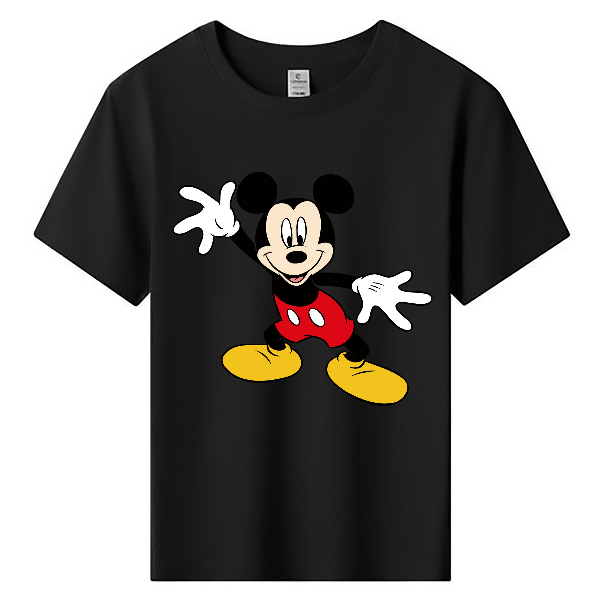 ミッキーマウス Mickey Mouse 綿100％キッズTシャツ（フロントプリント）