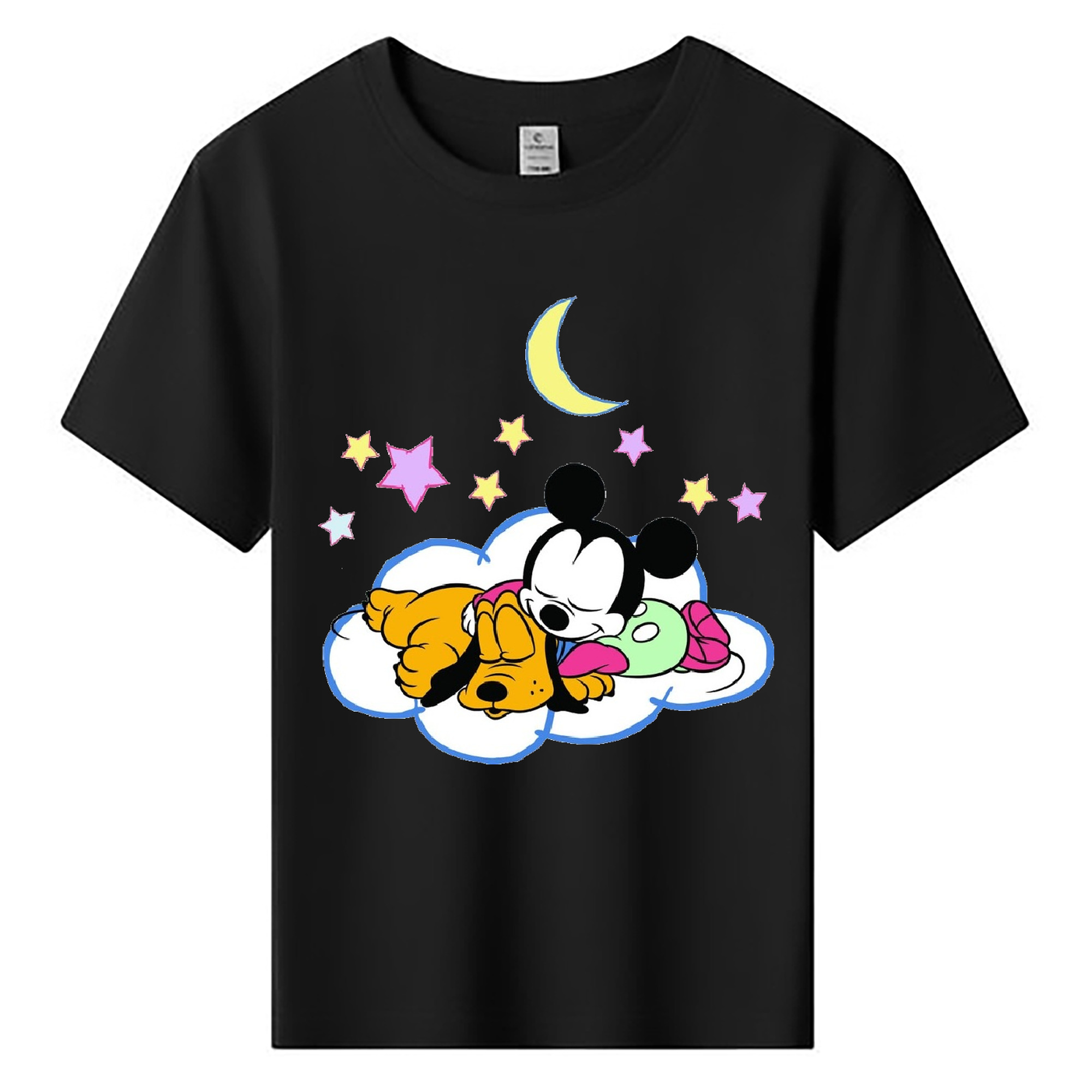 ミッキーマウス Mickey Mouse 綿100％キッズTシャツ（フロントプリント）