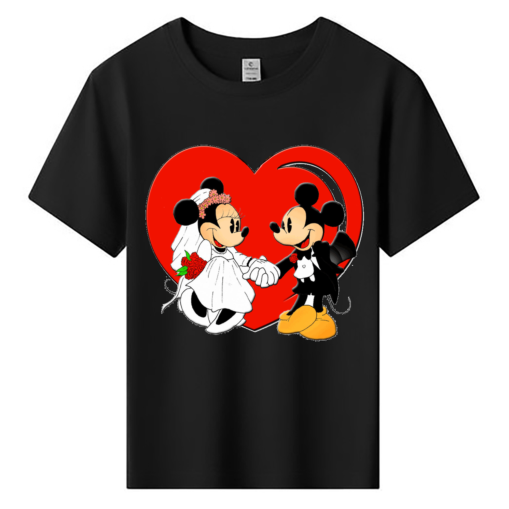 ミッキーマウス Mickey Mouse 綿100％キッズTシャツ（フロントプリント）