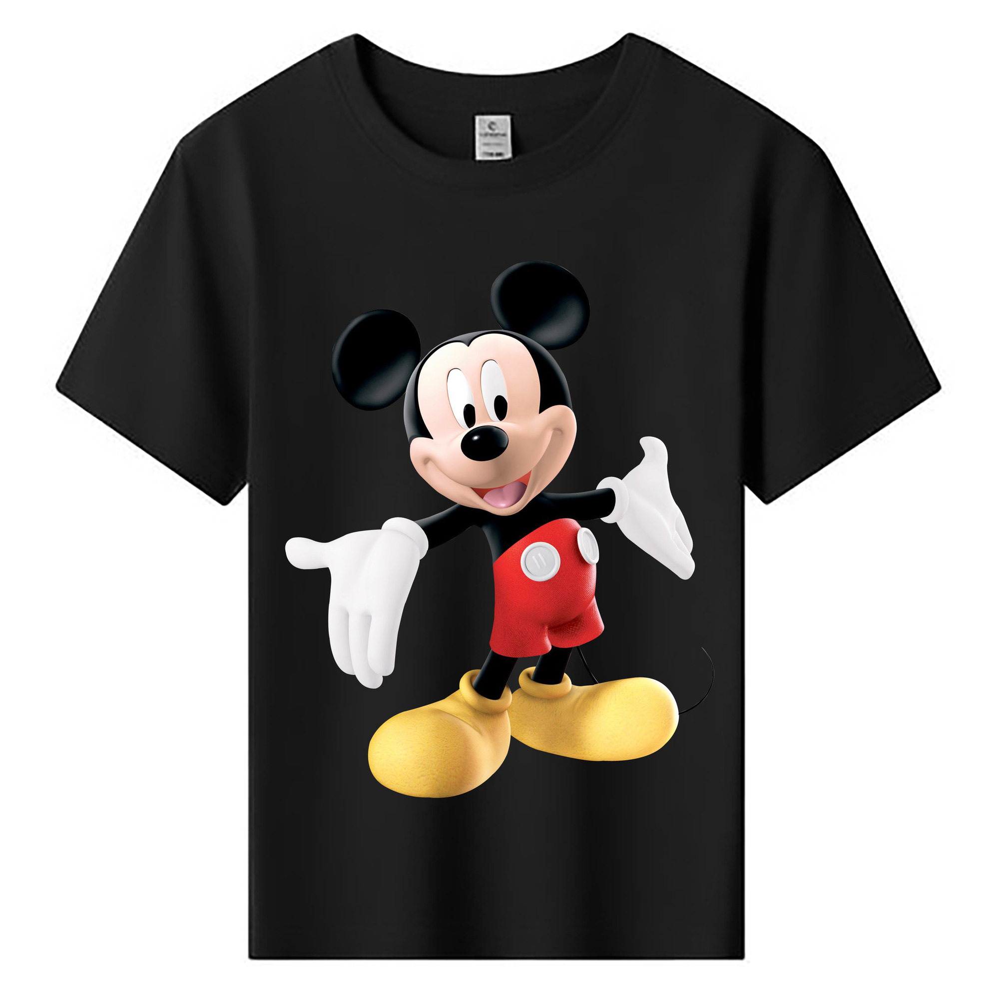 （画像用） ミッキーマウス Mickey Mouse 綿100％キッズTシャツ（フロントプリント）