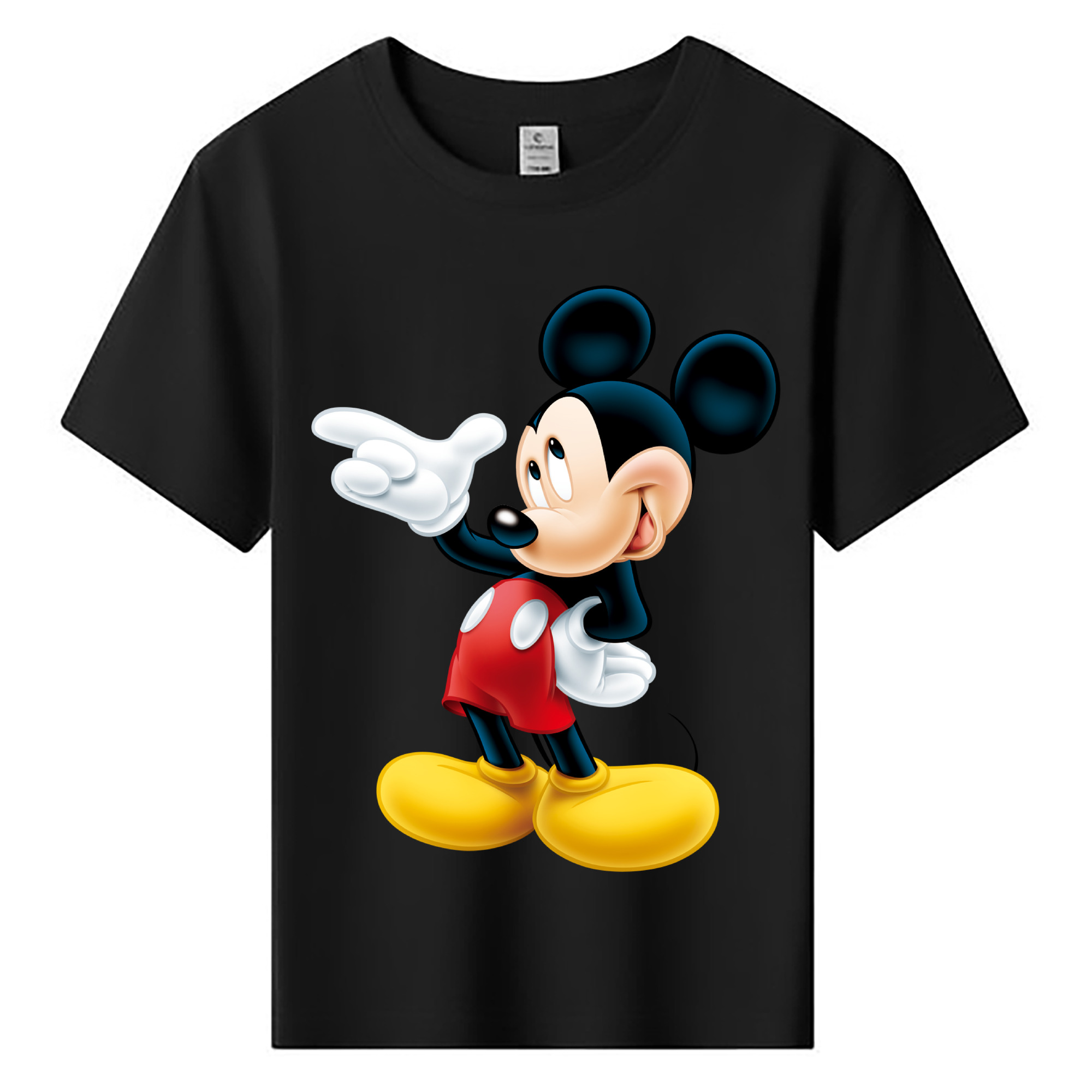 ミッキーマウス Mickey Mouse 綿100％キッズTシャツ（フロントプリント）