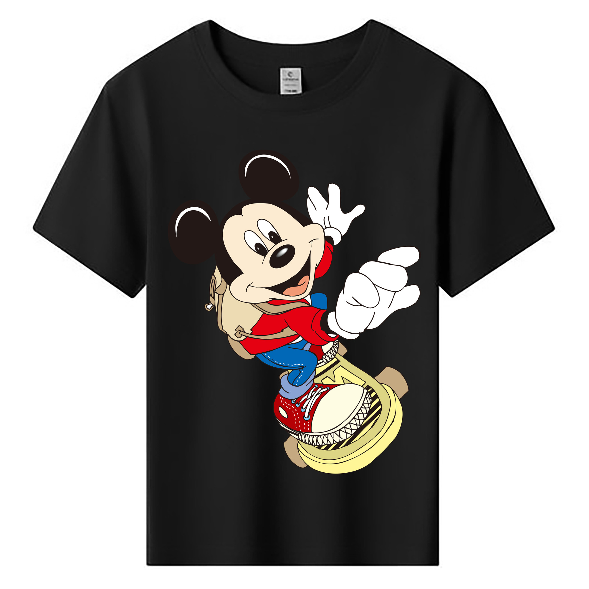 ミッキーマウス Mickey Mouse 綿100％キッズTシャツ（フロントプリント）