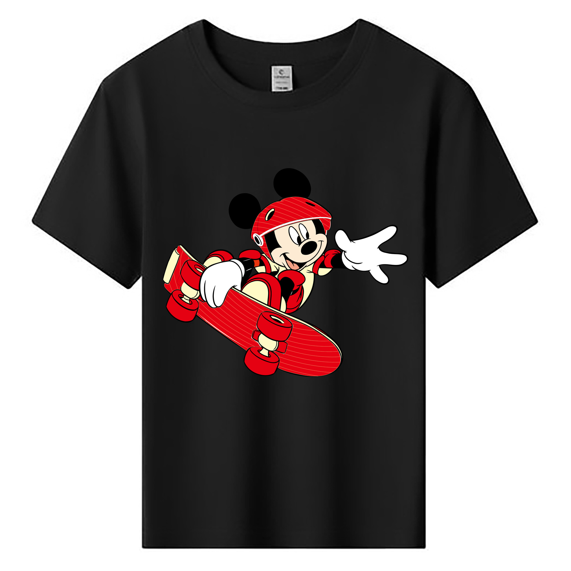 ミッキーマウス Mickey Mouse 綿100％キッズTシャツ（フロントプリント）