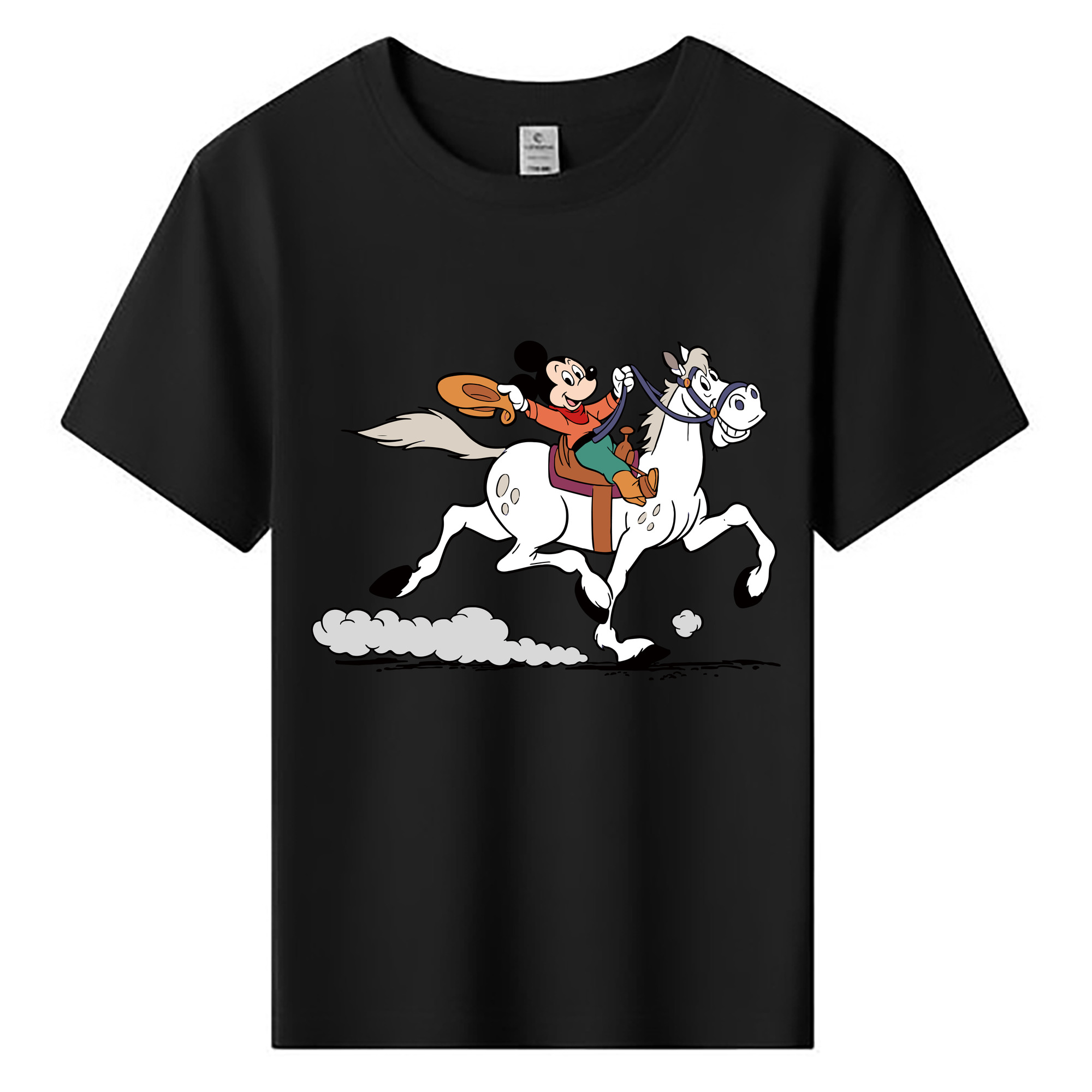 （画像用） ミッキーマウス Mickey Mouse 綿100％キッズTシャツ（フロントプリント）