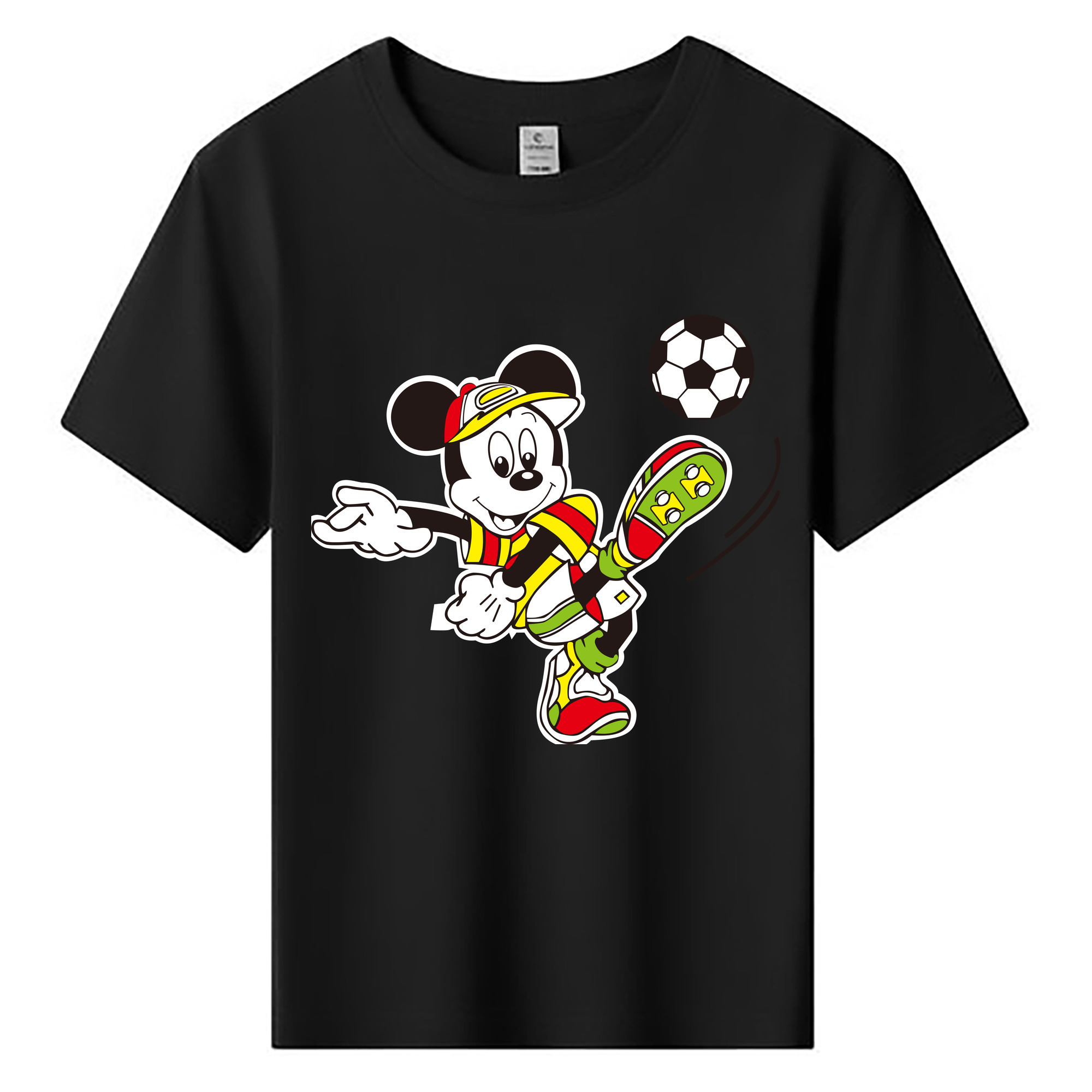 ミッキーマウス Mickey Mouse 綿100％キッズTシャツ（フロントプリント）