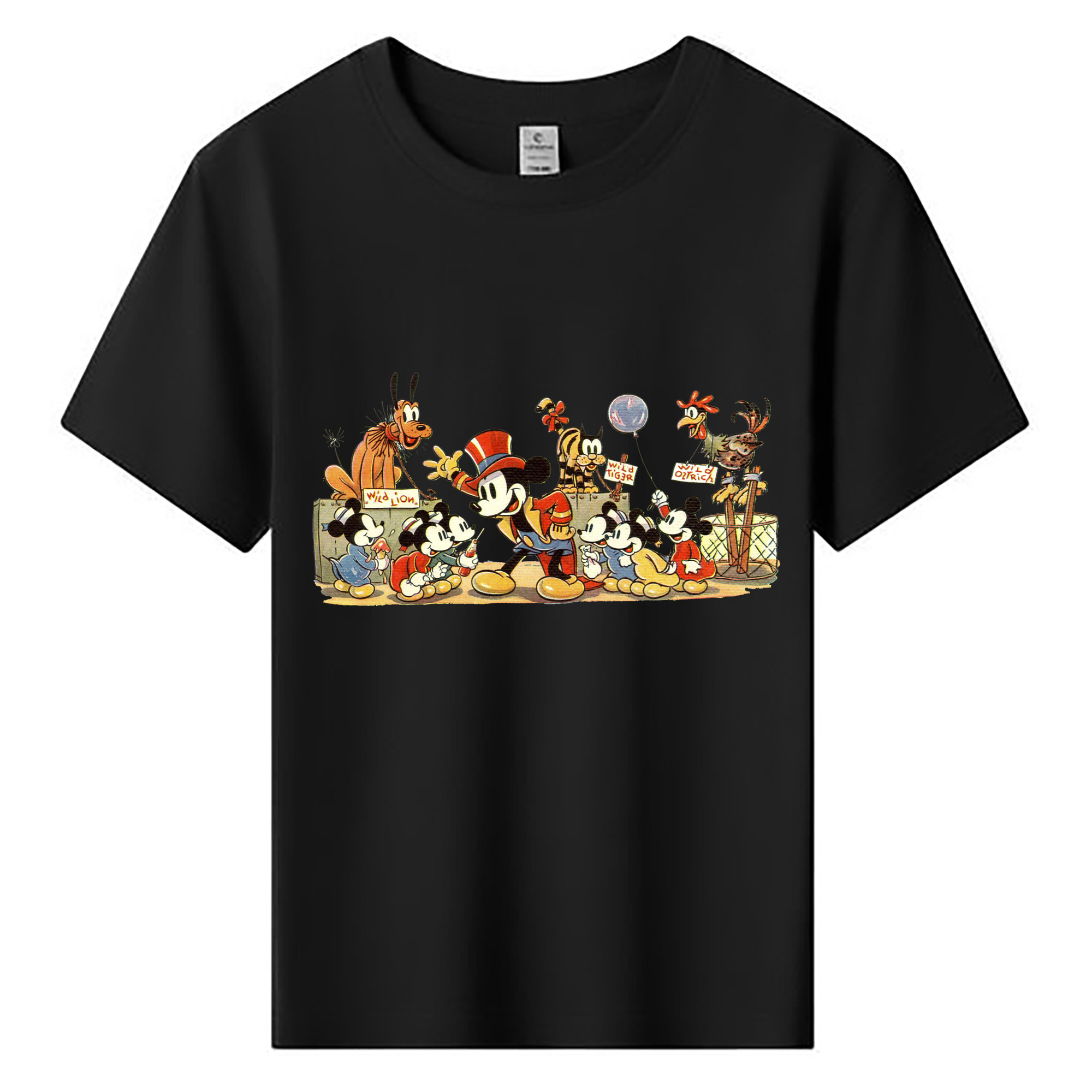 ミッキーマウス Mickey Mouse 綿100％キッズTシャツ（フロントプリント）