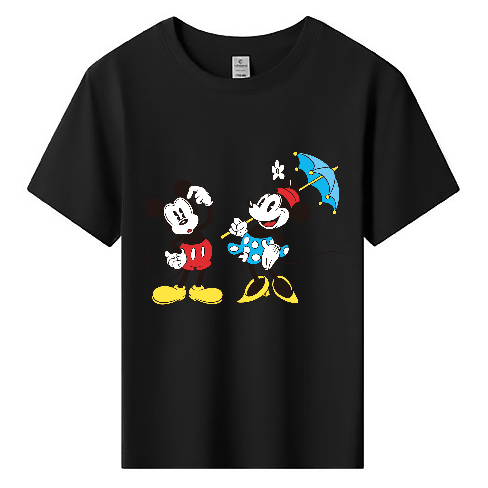 ミッキーマウス Mickey Mouse 綿100％キッズTシャツ（フロントプリント）