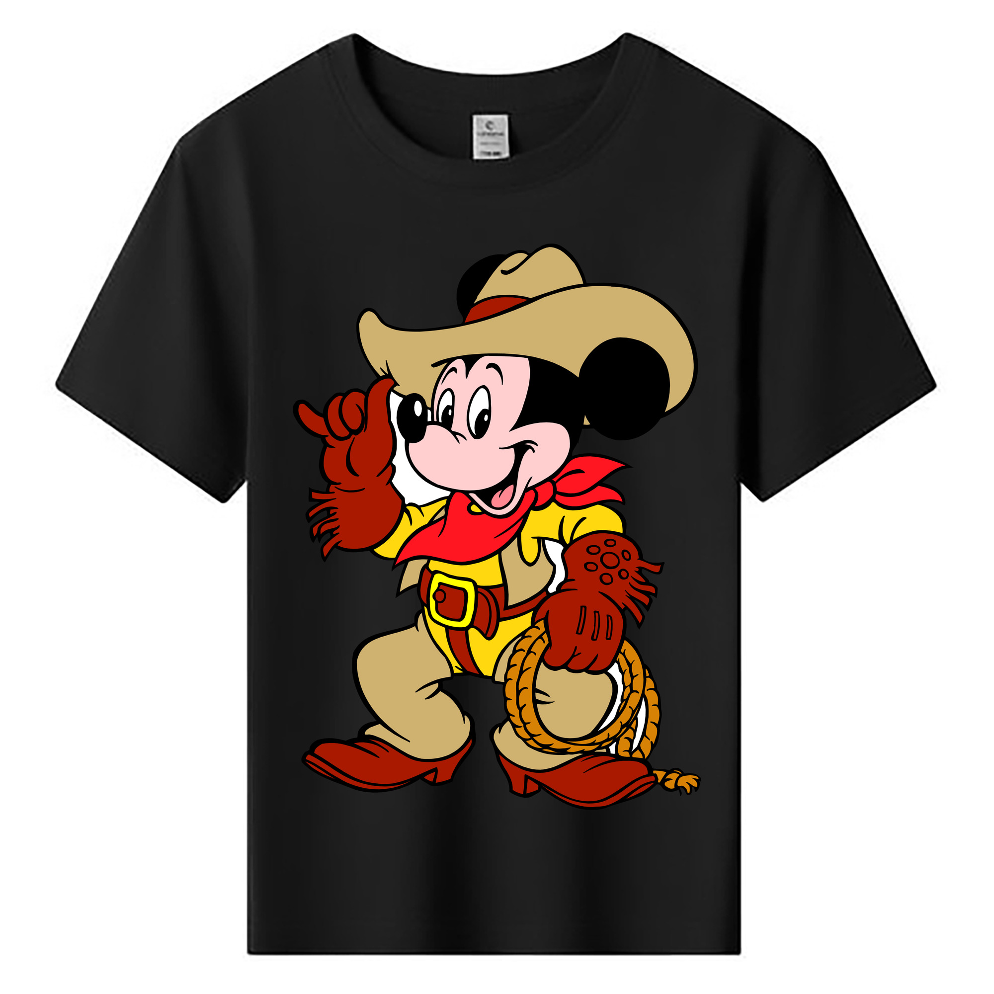 ミッキーマウス Mickey Mouse 綿100％キッズTシャツ（フロントプリント）