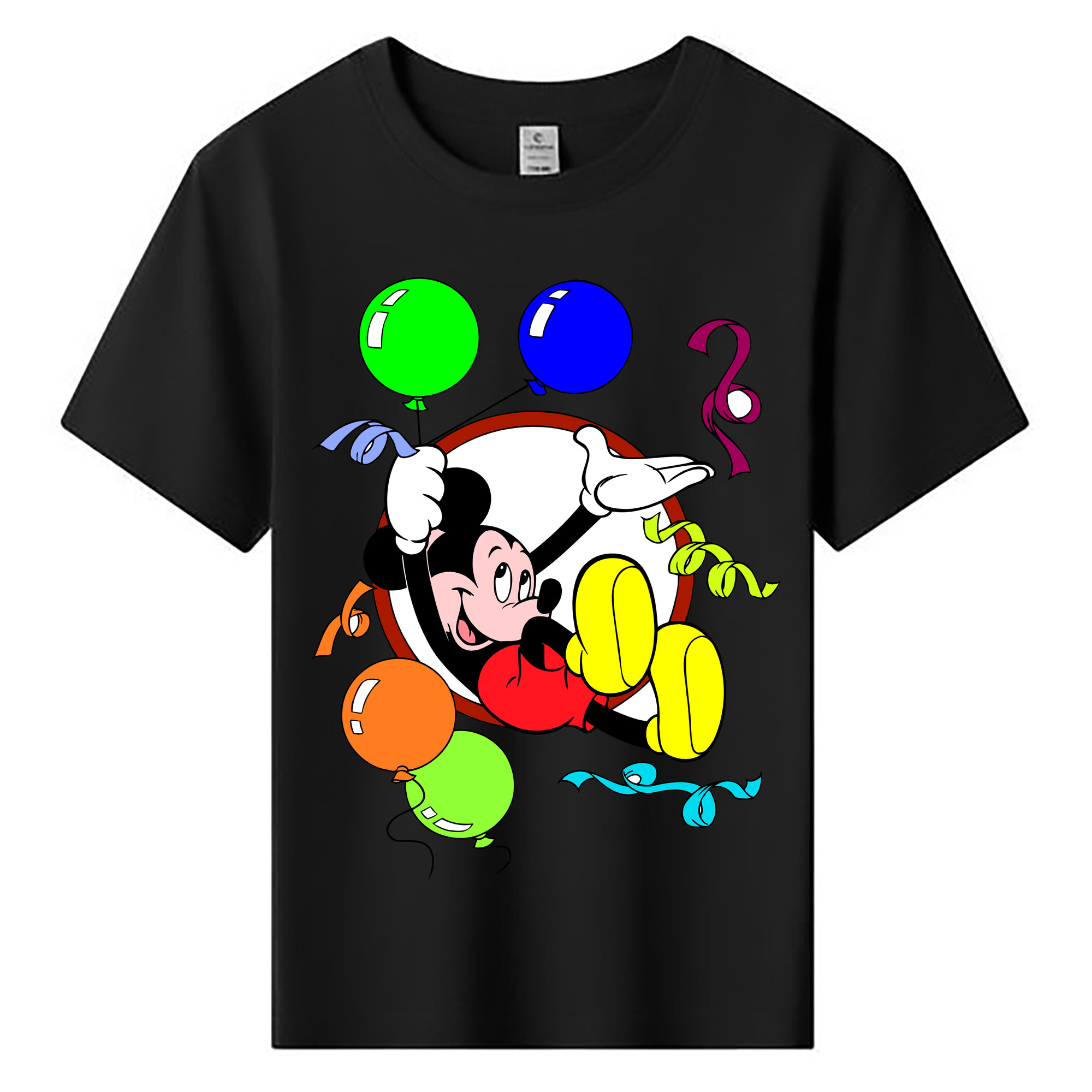 ミッキーマウス Mickey Mouse 綿100％キッズTシャツ（フロントプリント）