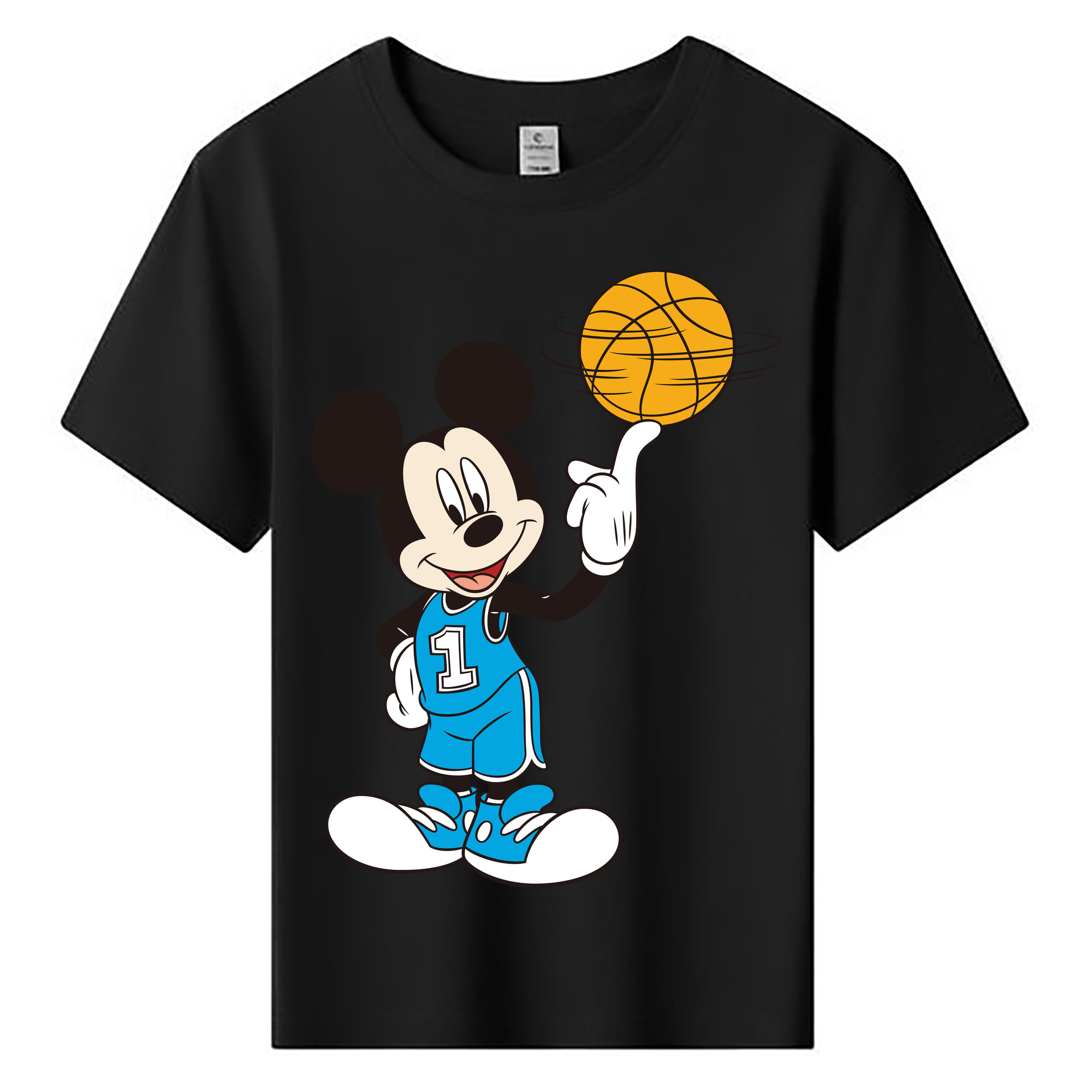ミッキーマウス Mickey Mouse 綿100％キッズTシャツ（フロントプリント）