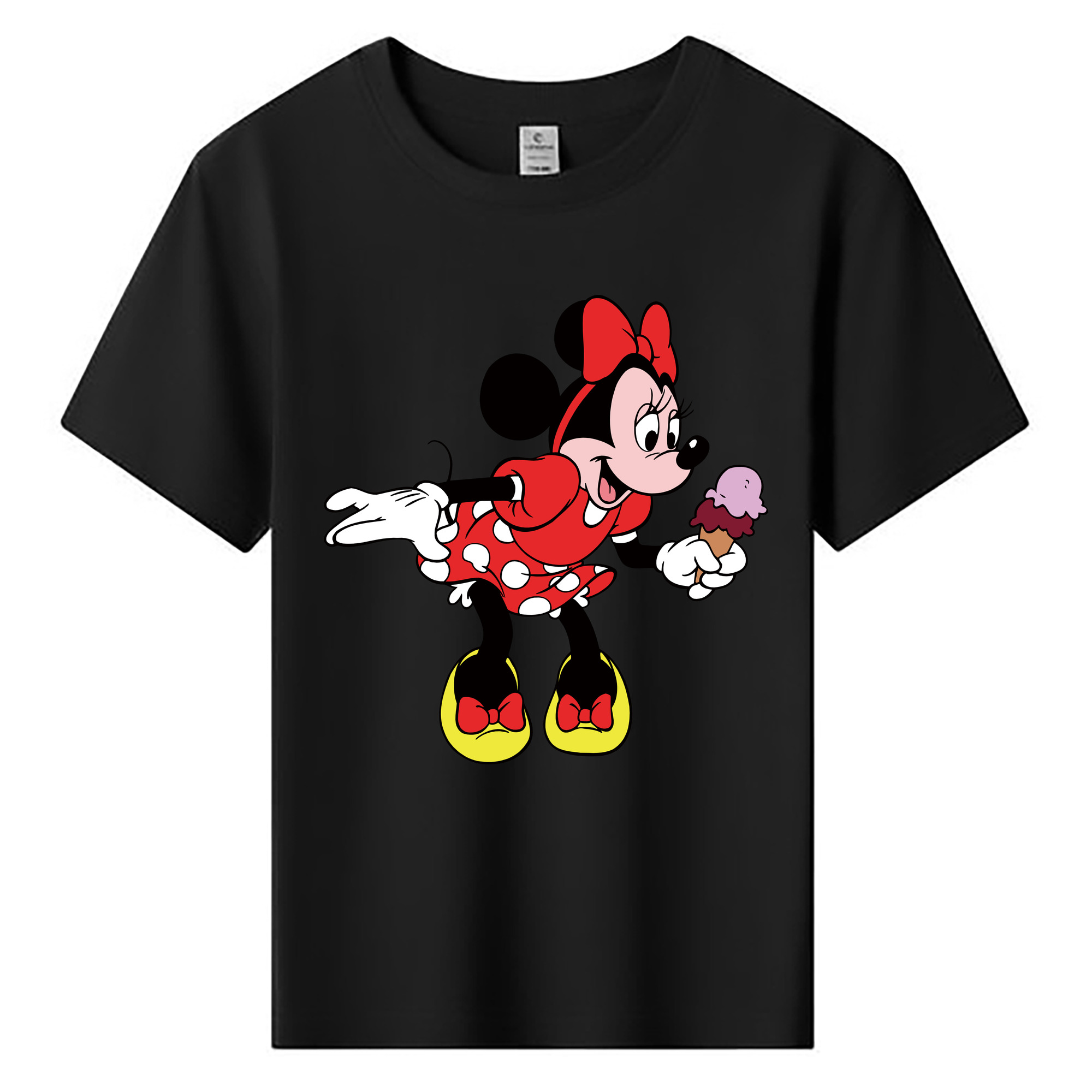 ミッキーマウス Mickey Mouse 綿100％キッズTシャツ（フロントプリント）